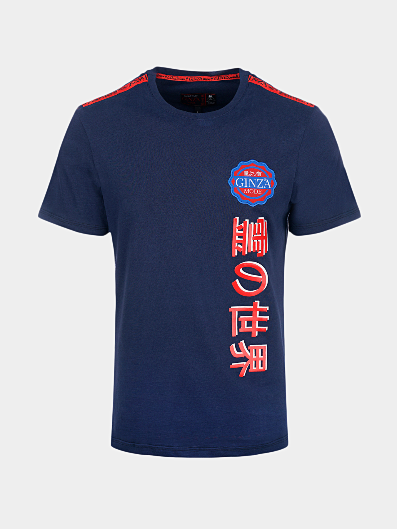 TS032 T-shirt with Japanese art accents brand GINZA MODE