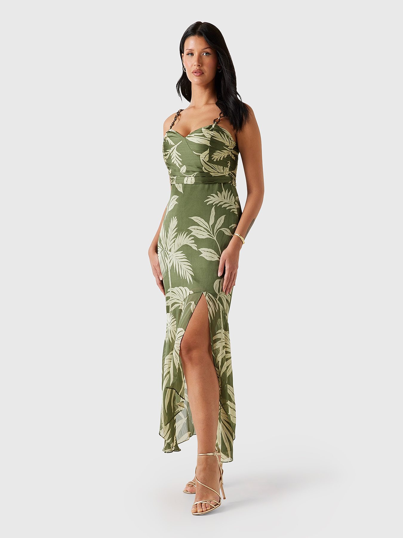 STACIE maxi dress with slit brand GUESS — Globalbrandsstore