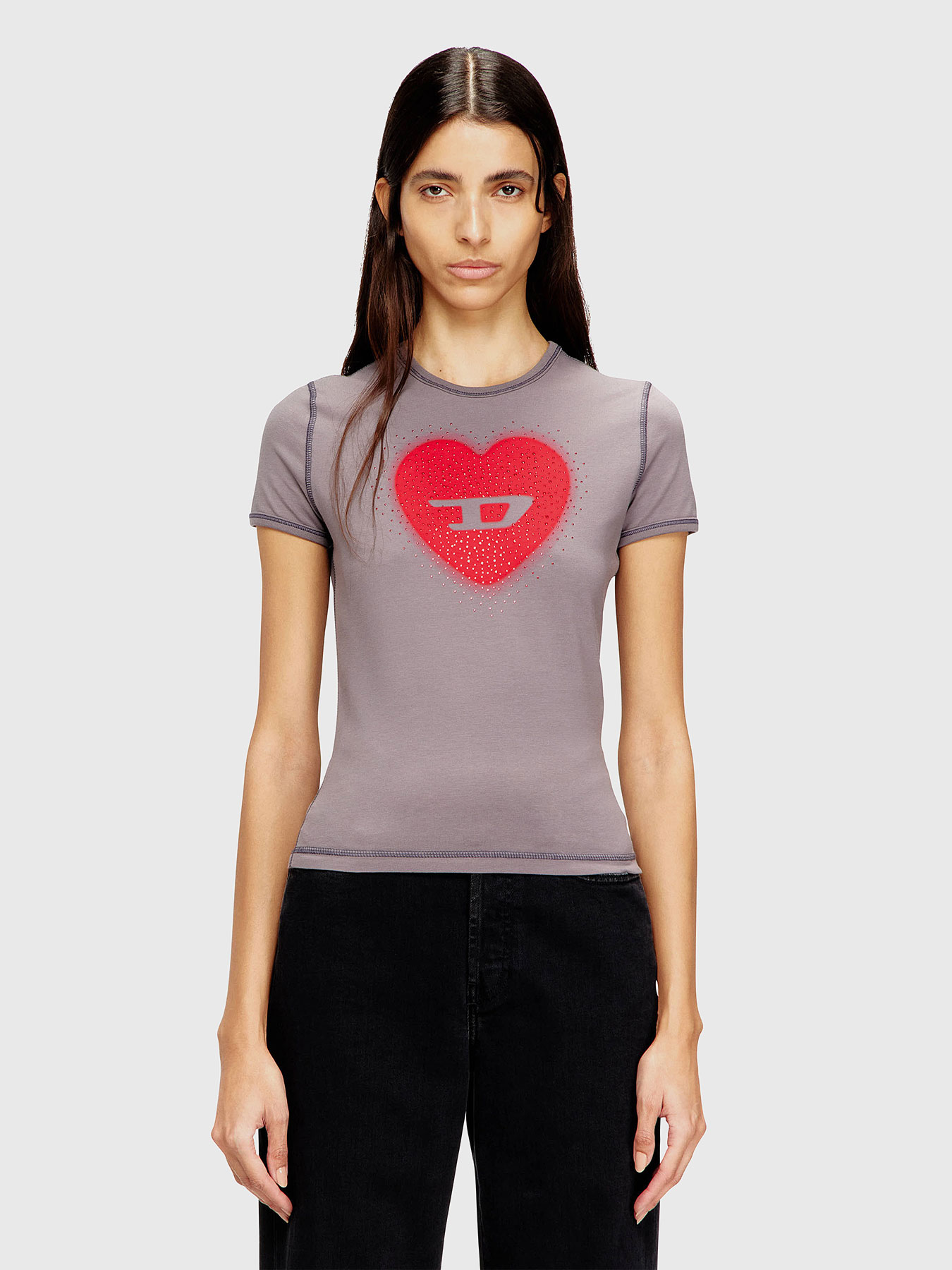 T-shirt with rhinestones brand DIESEL — Globalbrandsstore.com/en