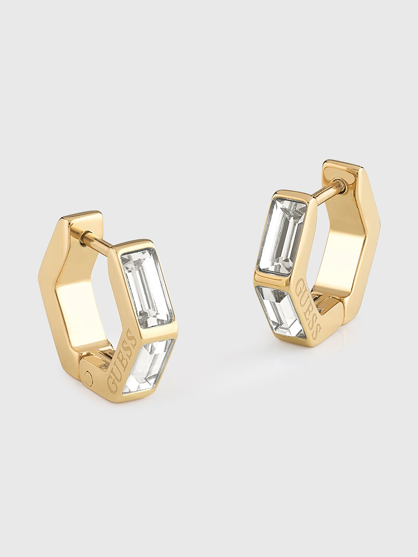 HUGGIES ME earrings with rhinestones brand GUESS