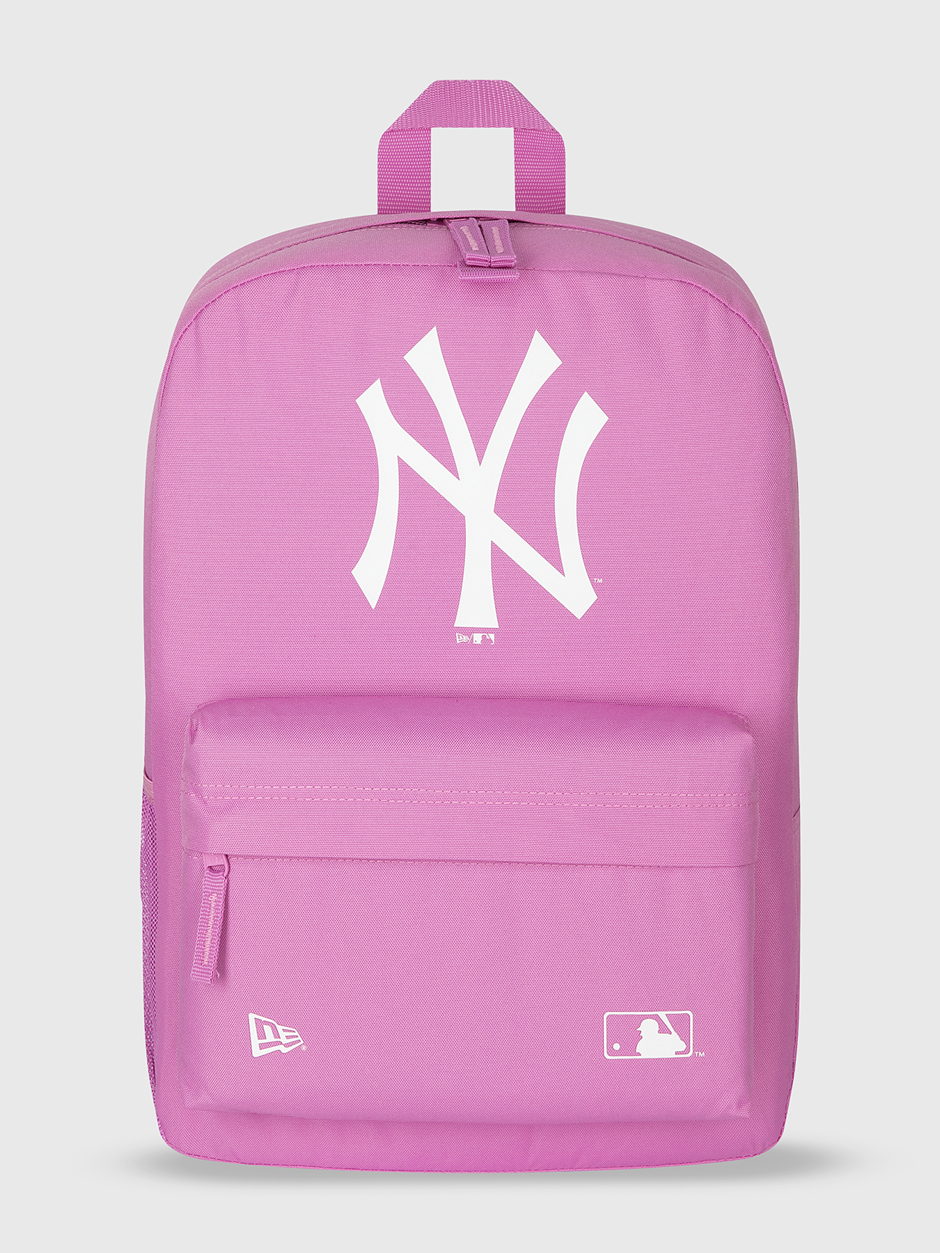 Pink backpack with contrasting logo brand New Era