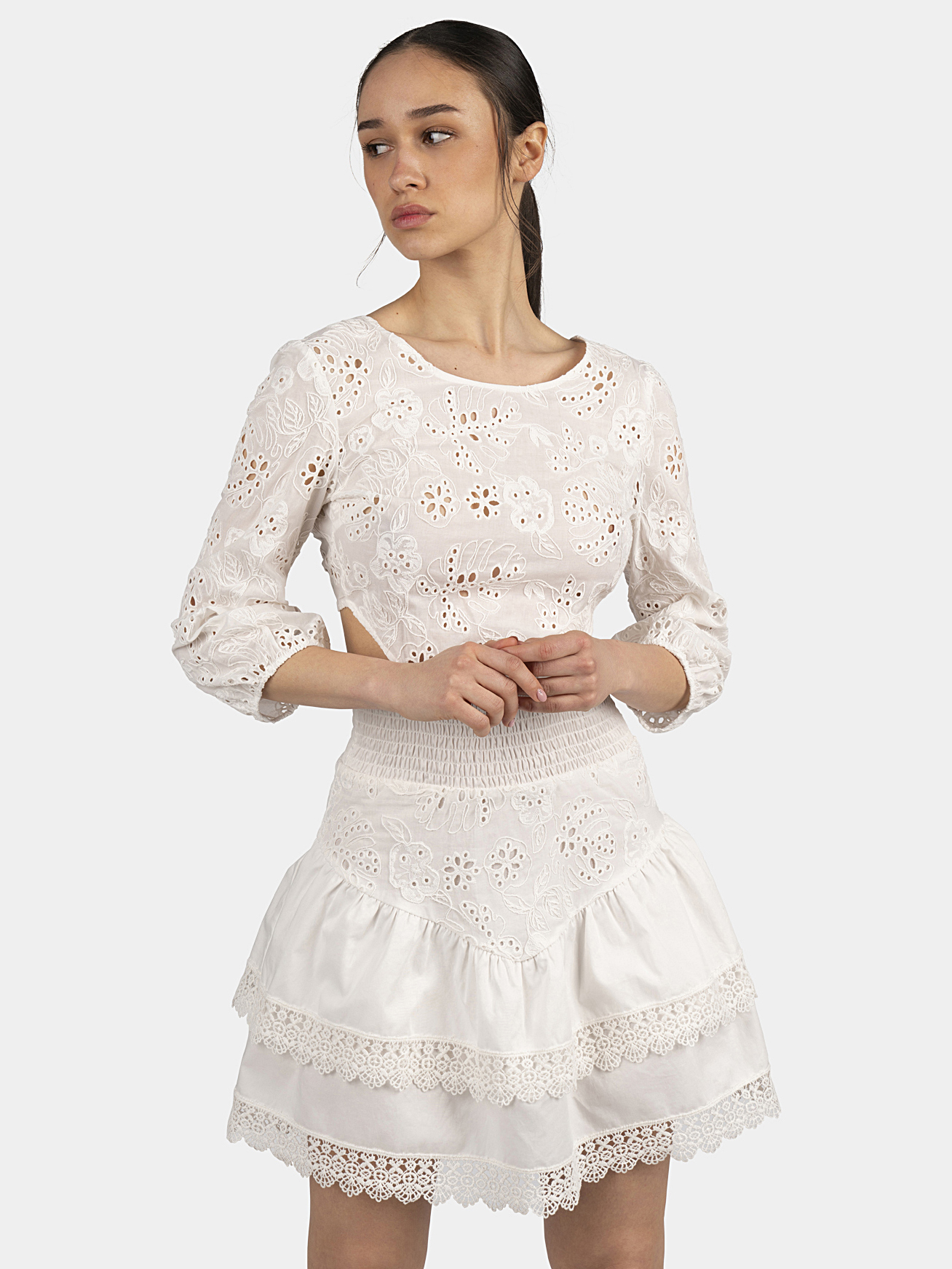 ワンピース LIU JO Woman Dress White WA5413T4284 M9540 LJWA0317J5924-10701SS20(1).jpg
