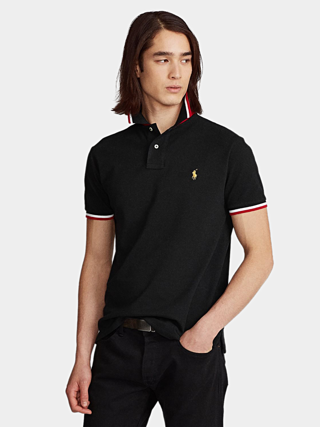 Polo Ralph Lauren HARDEN 90s ブラック L 90sラルフローレンHARDENブラック黒シャツRalph Lauren長袖L