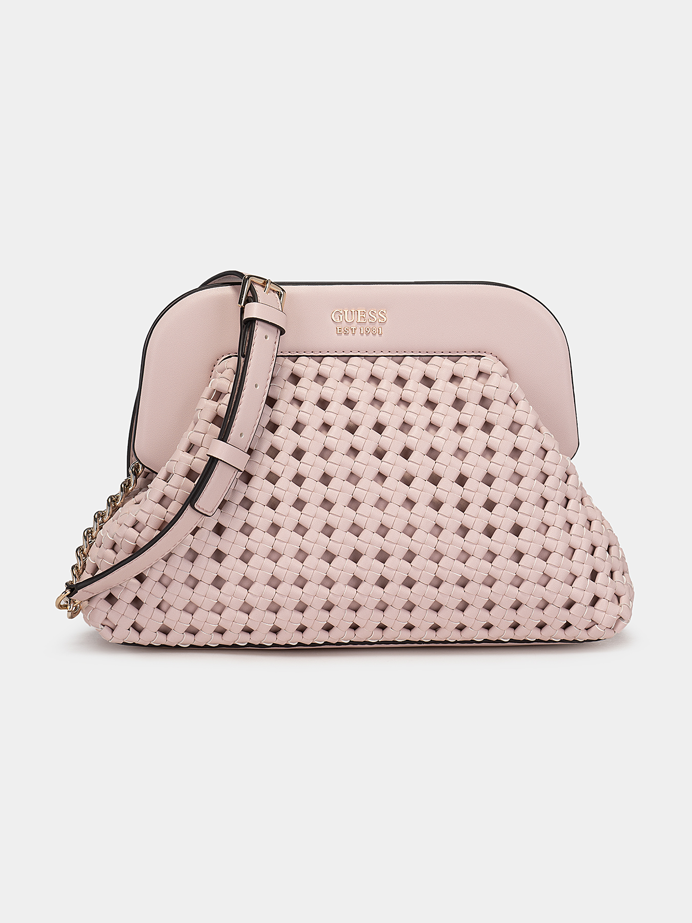バッグ Guess sparkling bag SICILIA clutch in beige color brand GUESS