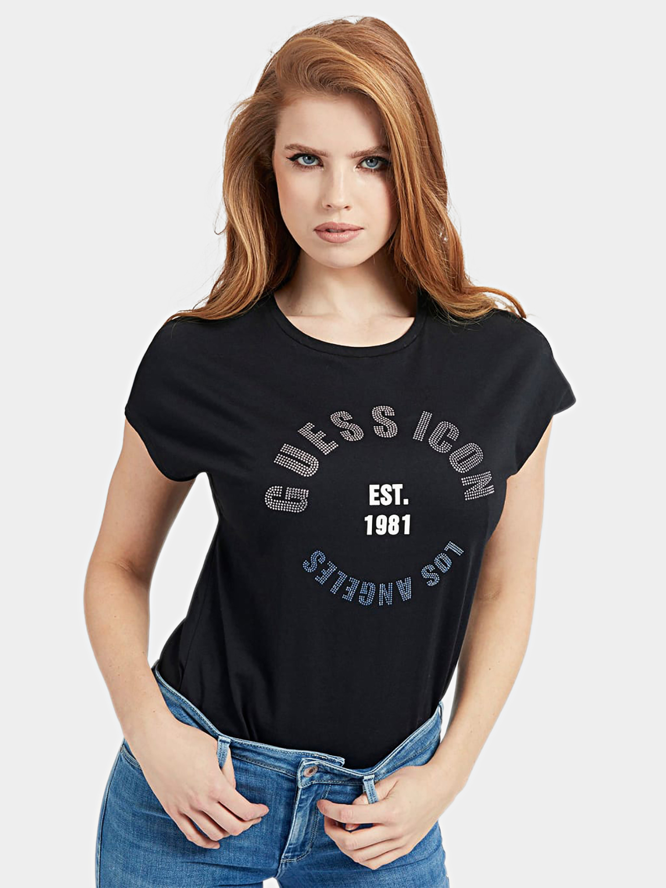 TONYA T-shirt with logo print brand GUESS