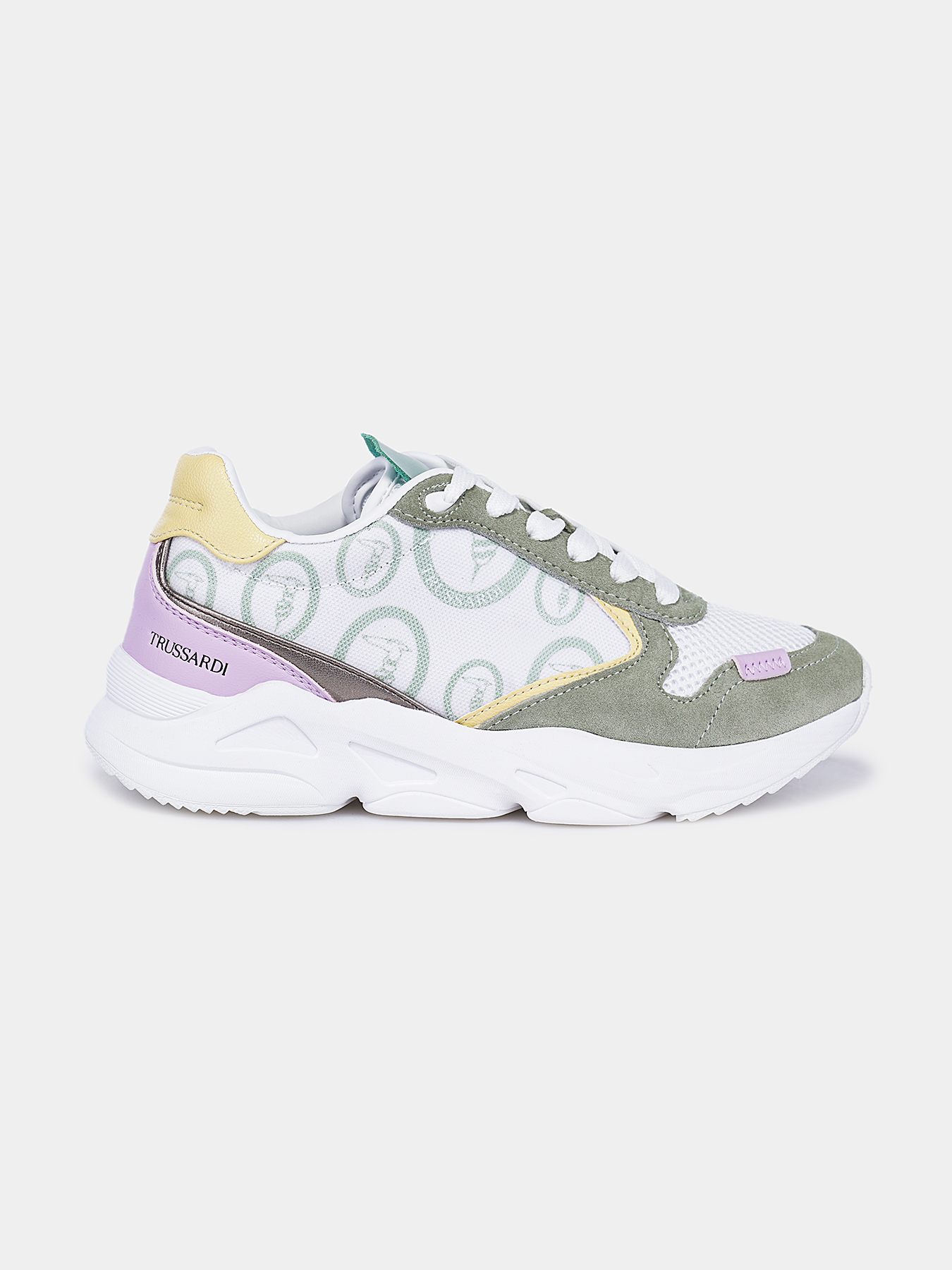 KIRI Sneakers with logo print brand TRUSSARDI