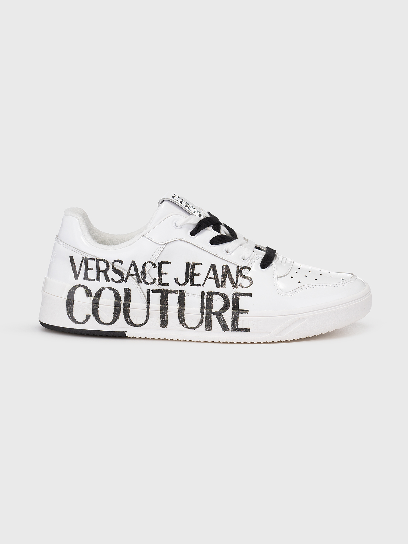 スニーカー VERSACE JEANS COUTURE Men Sneakers White 78YA3SA3ZSC65 L02 Versace Jeans Couture White Lace Up Athletic Fashion Comfort