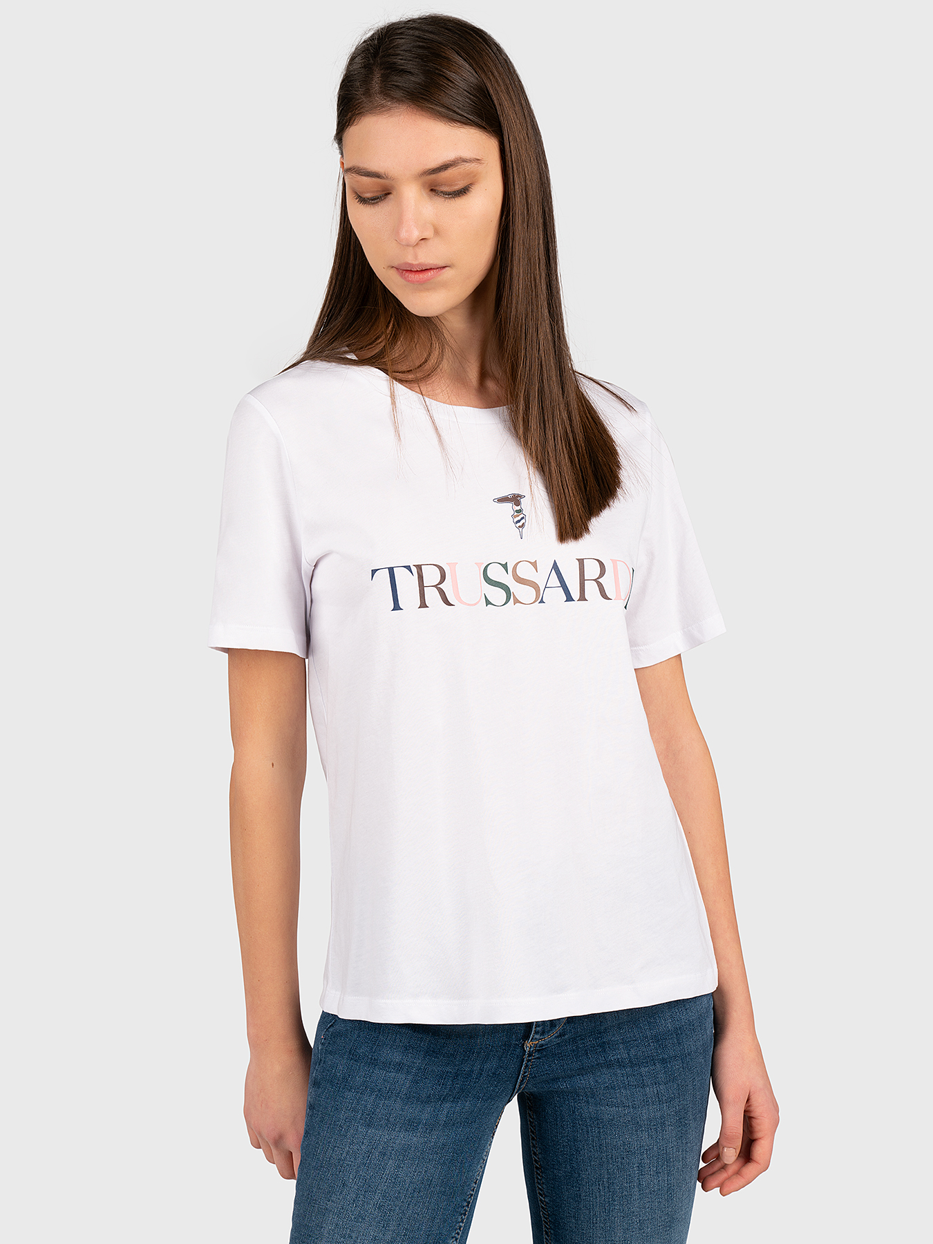 TRUSSARDI 1911 トラサルディ 1911 Vネック Tシャツ 新品 TRUSSARDI 1911 トラサルディ 1911 Vネック Tシャツ 新品