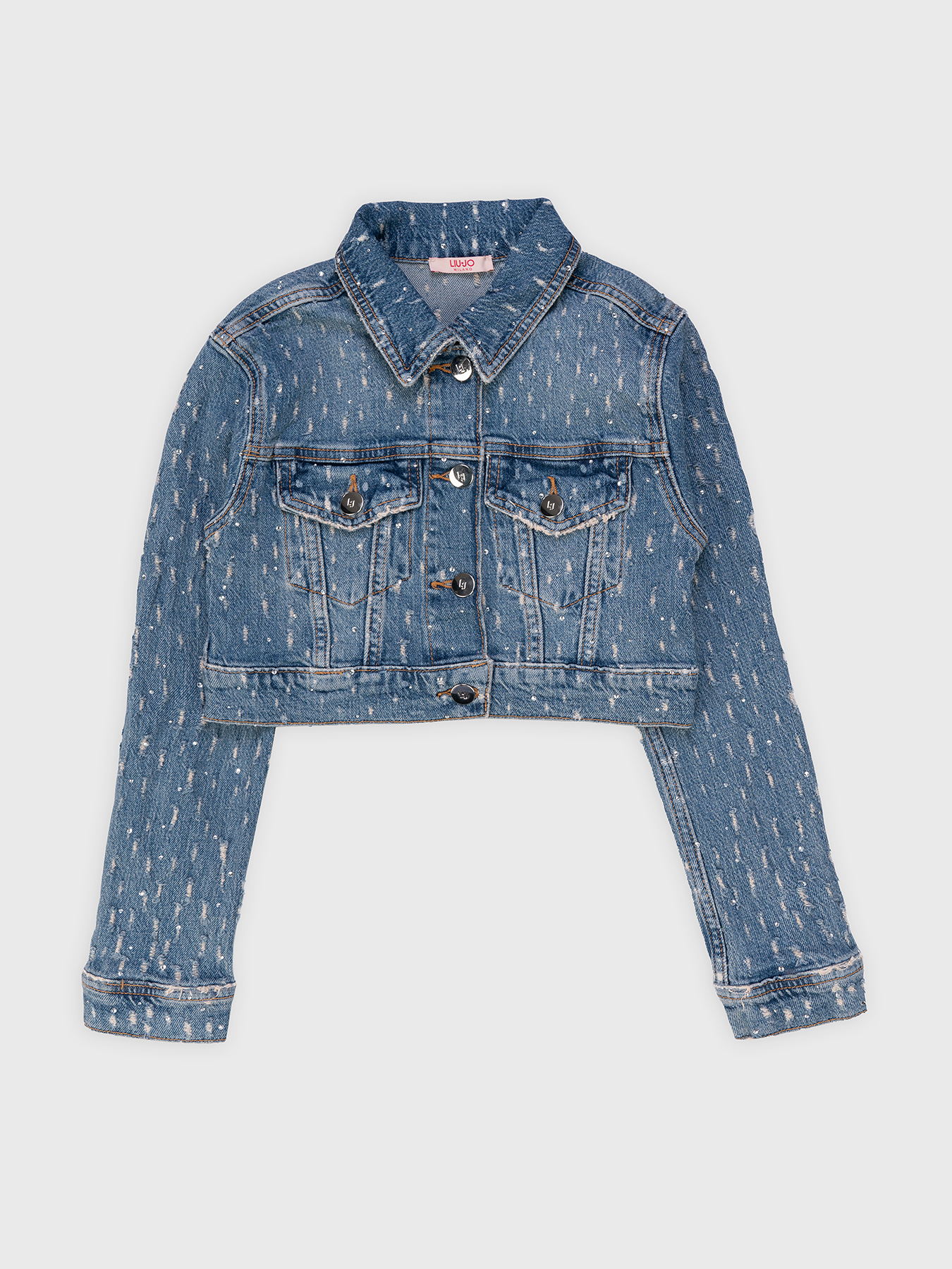 Denim jacket with accent rips brand LIU JO — Globalbrandsstore.com/en