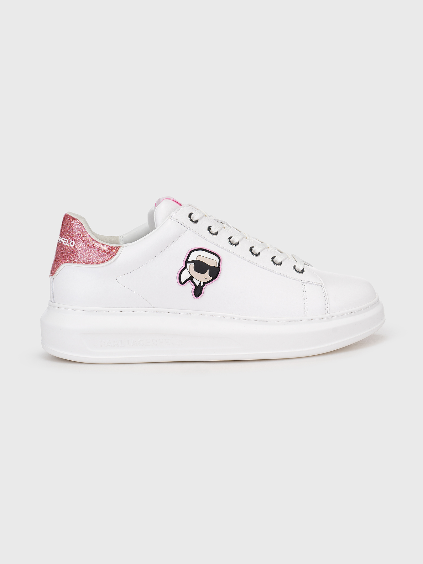 KAPRI leather sneakers with accent logo brand Karl Lagerfeld