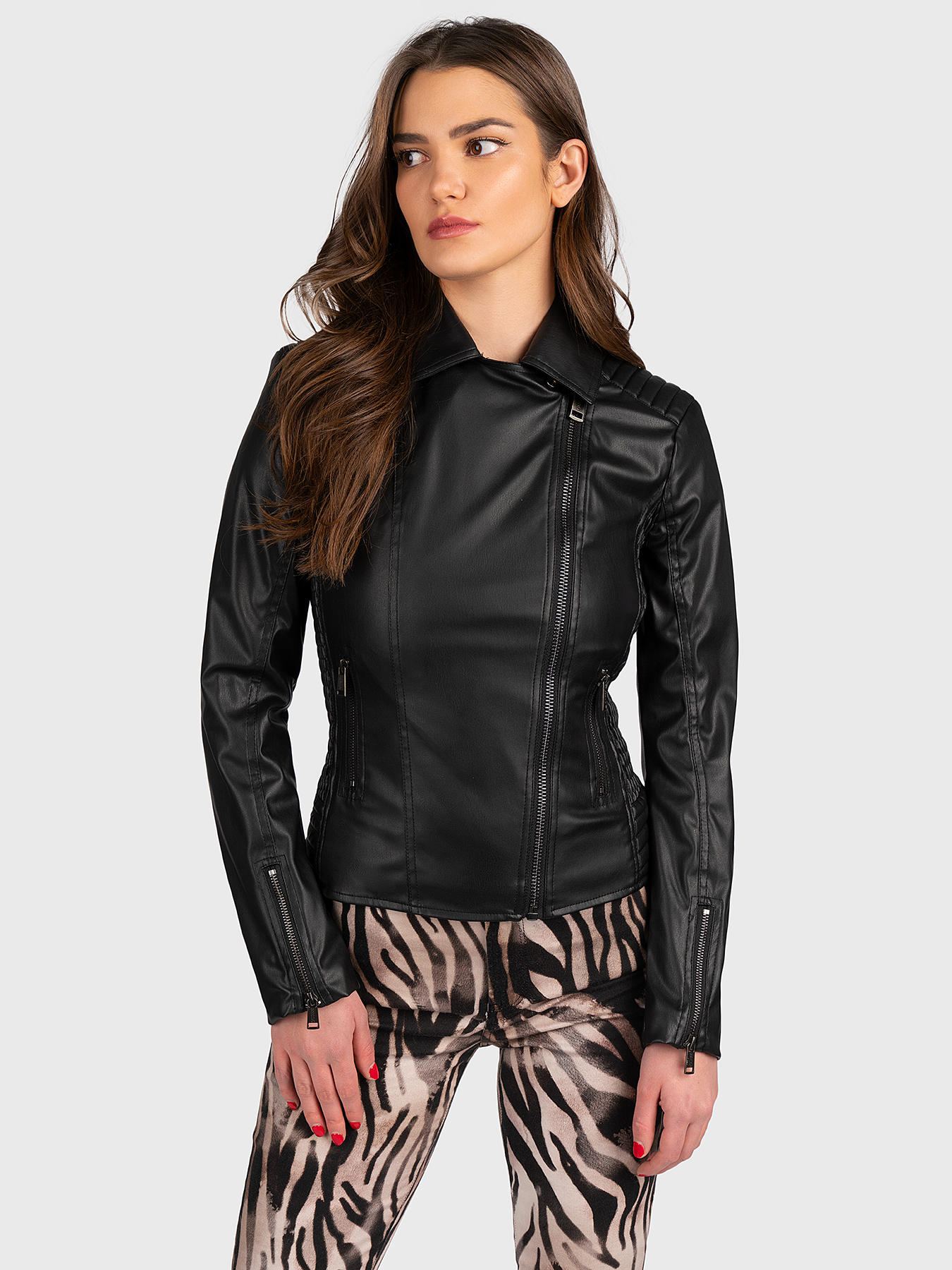 GALENE eco leather jacket brand GUESS Globalbrandsstore en