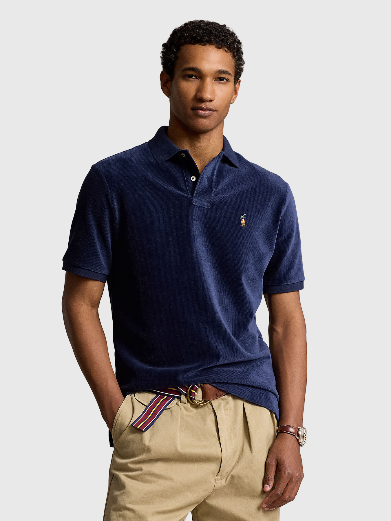 Ribbed polo shirt brand POLO RALPH LAUREN