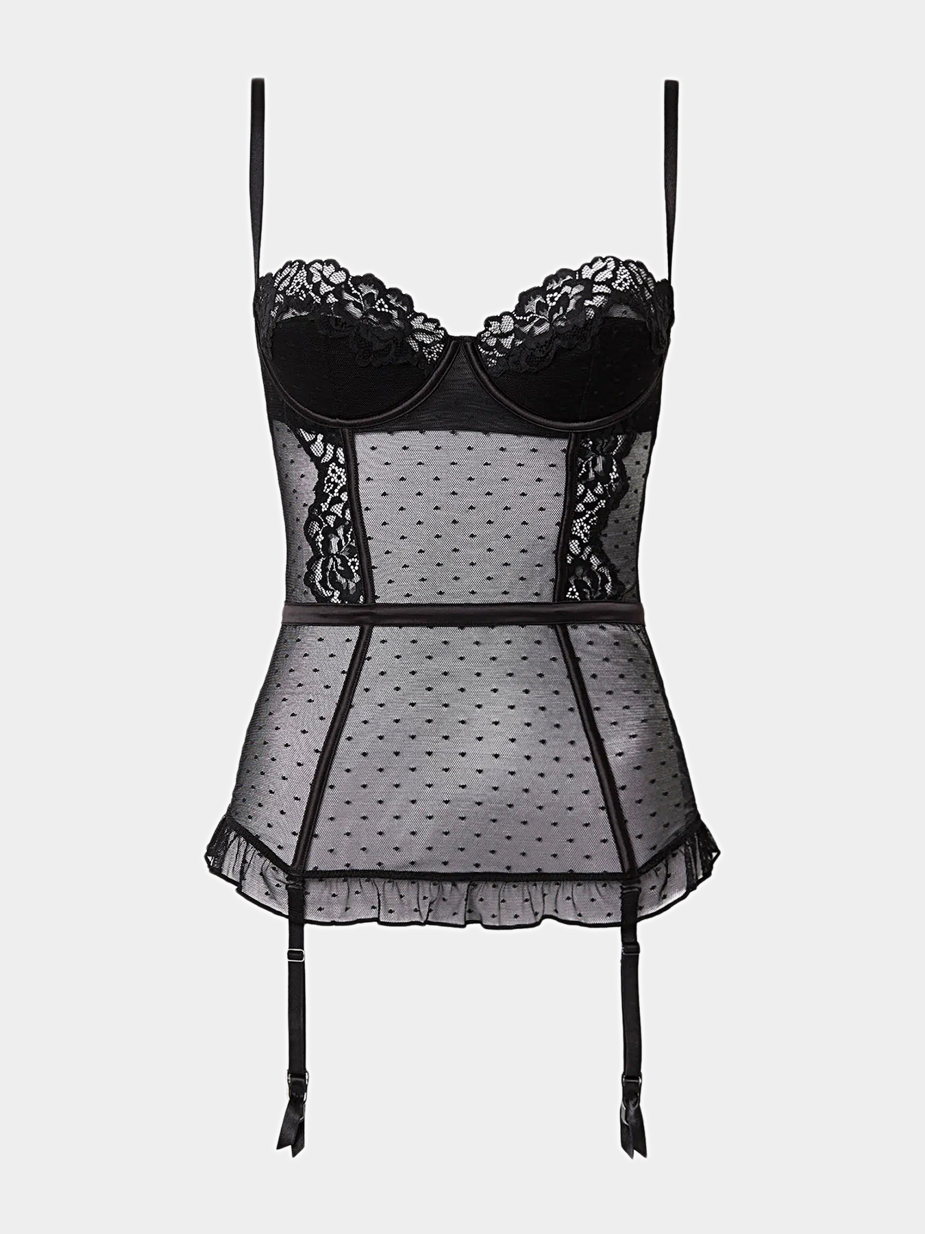 （新品✨）CORSET HEM LACE TOPS black josemoon 090459404072-10-0_f6e61850-