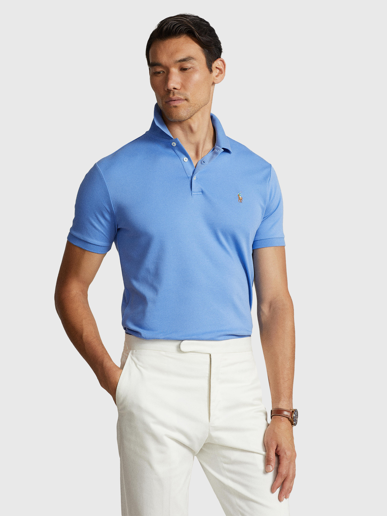 Blue Polo-shirt with logo accent brand POLO RALPH LAUREN