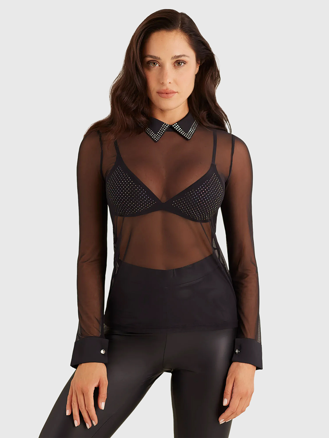 THEY SHINE blouse with a translucent effect brand YAMAMAY