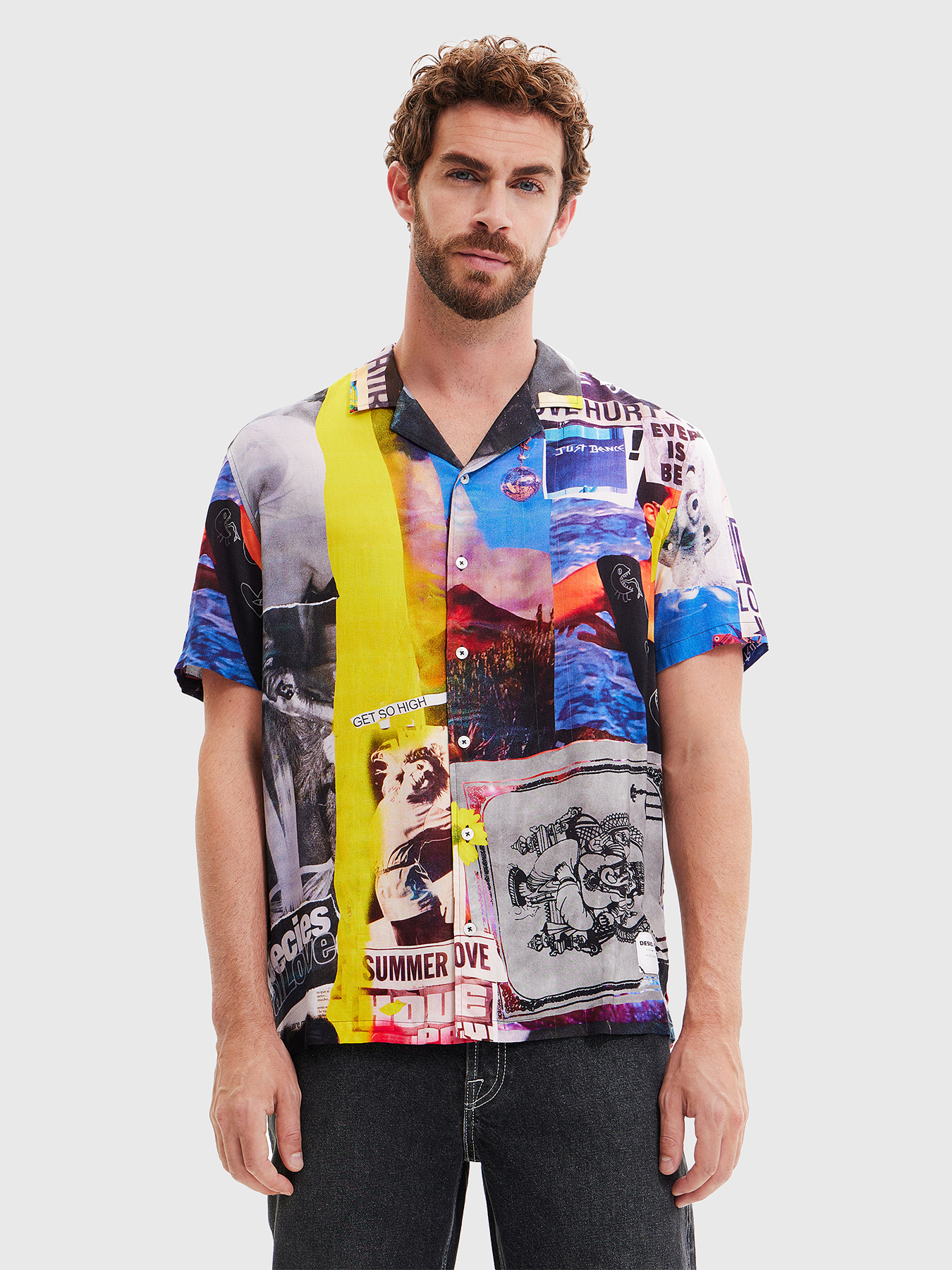 ALVARO shirt with short sleeves and print brand DESIGUAL