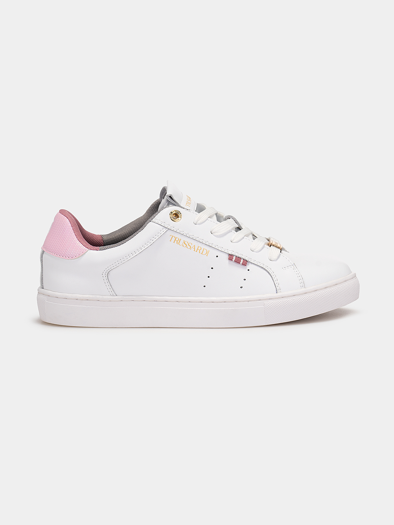 DENNY sneakers with pink accents brand TRUSSARDI