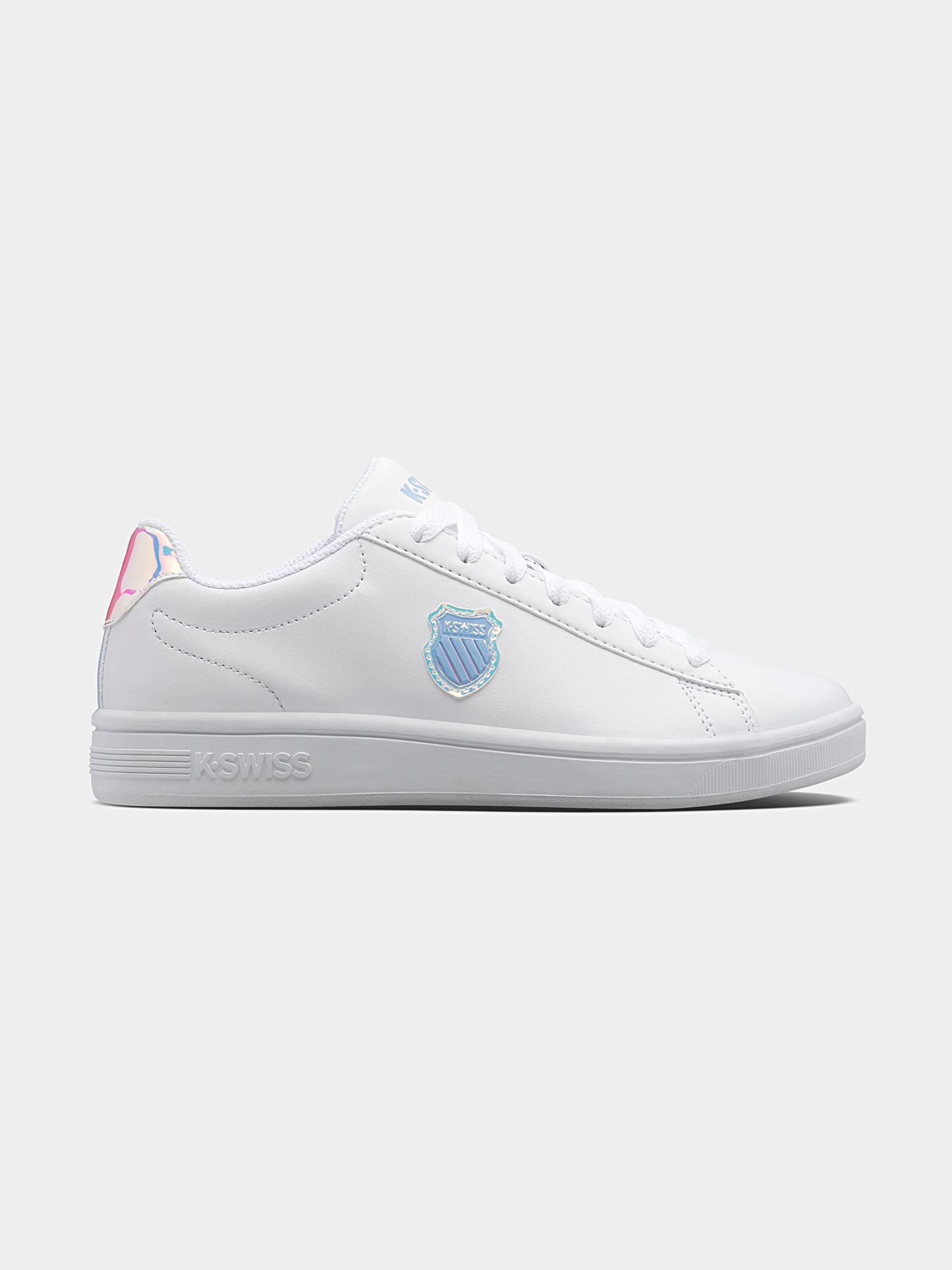 COURT SHIELD leather sneakers with holographic details brand K
