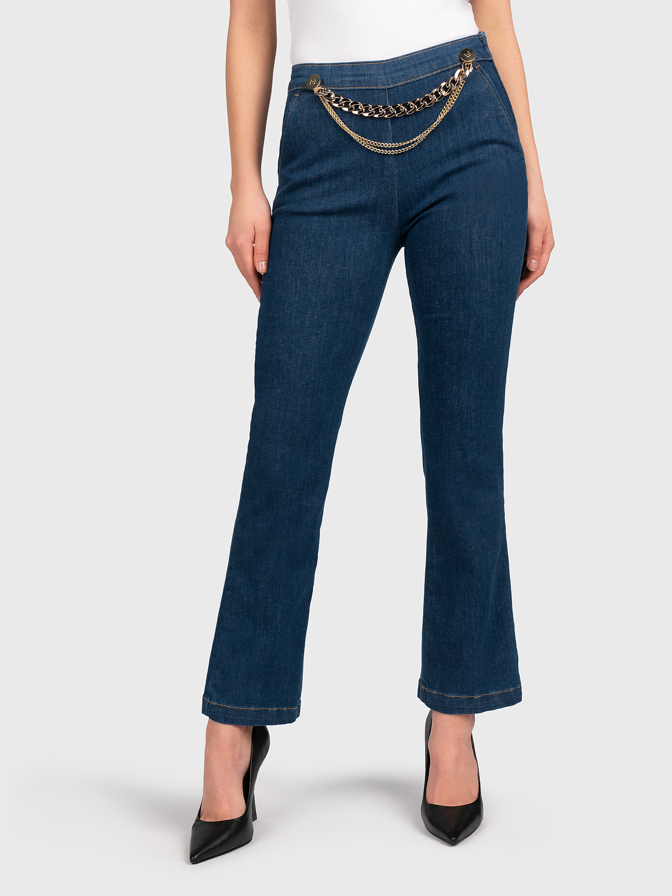 パンツ LIU JO Woman Pants Denim UXX042D4811 78482 High Rise Denim Liu Jo Liu Jo Blue Denim Jeans Woman