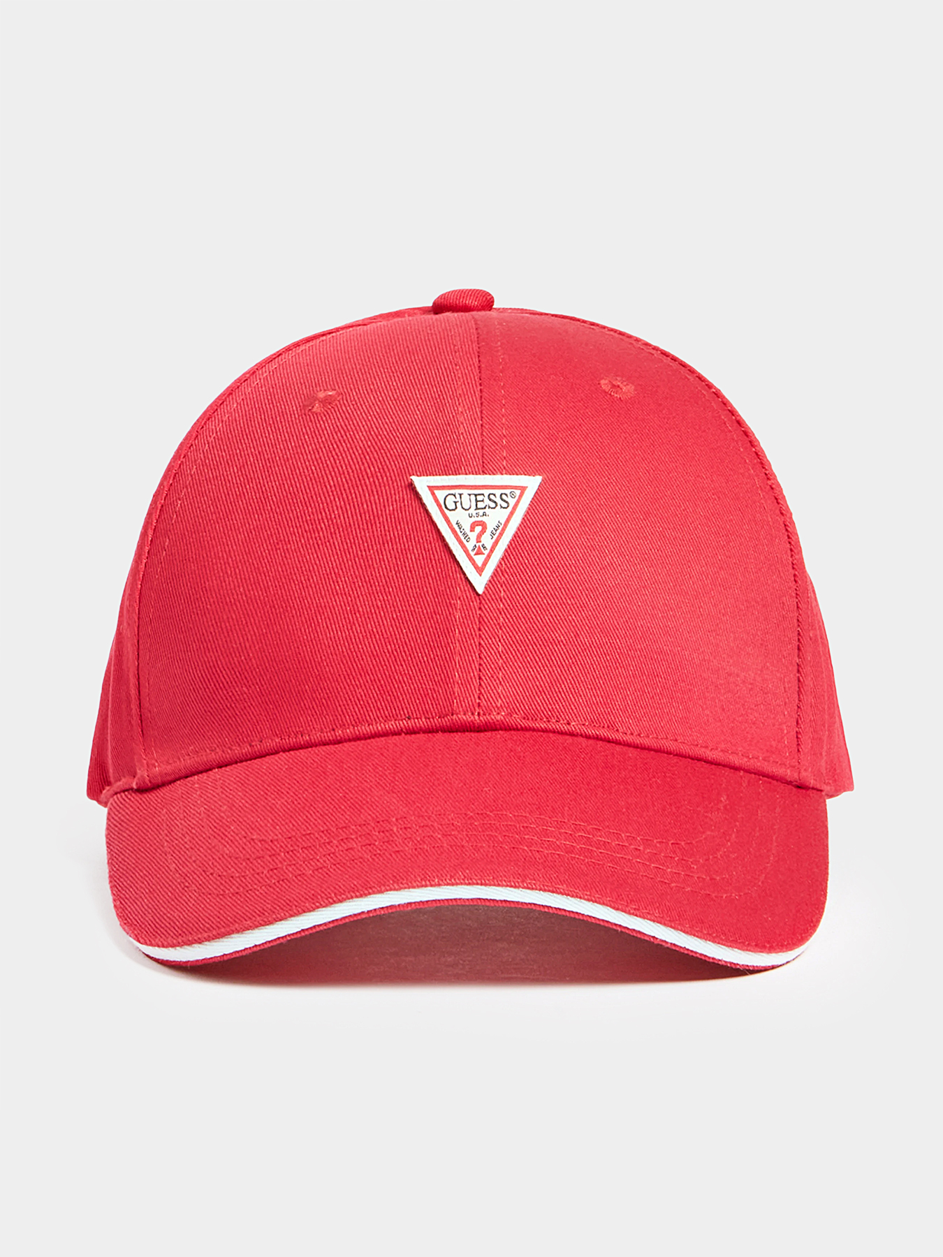 ★★Guess★★ Mini triangle logo basic ball cap MN1A1051 Guess Triangle Logo Baseball Hat All Black Strap & Clasp