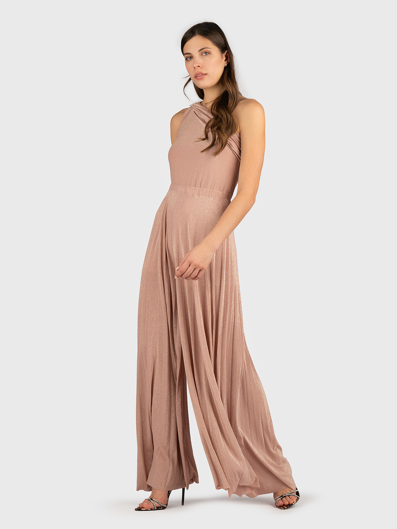 Long jumpsuit with shiny effect brand LIU JO