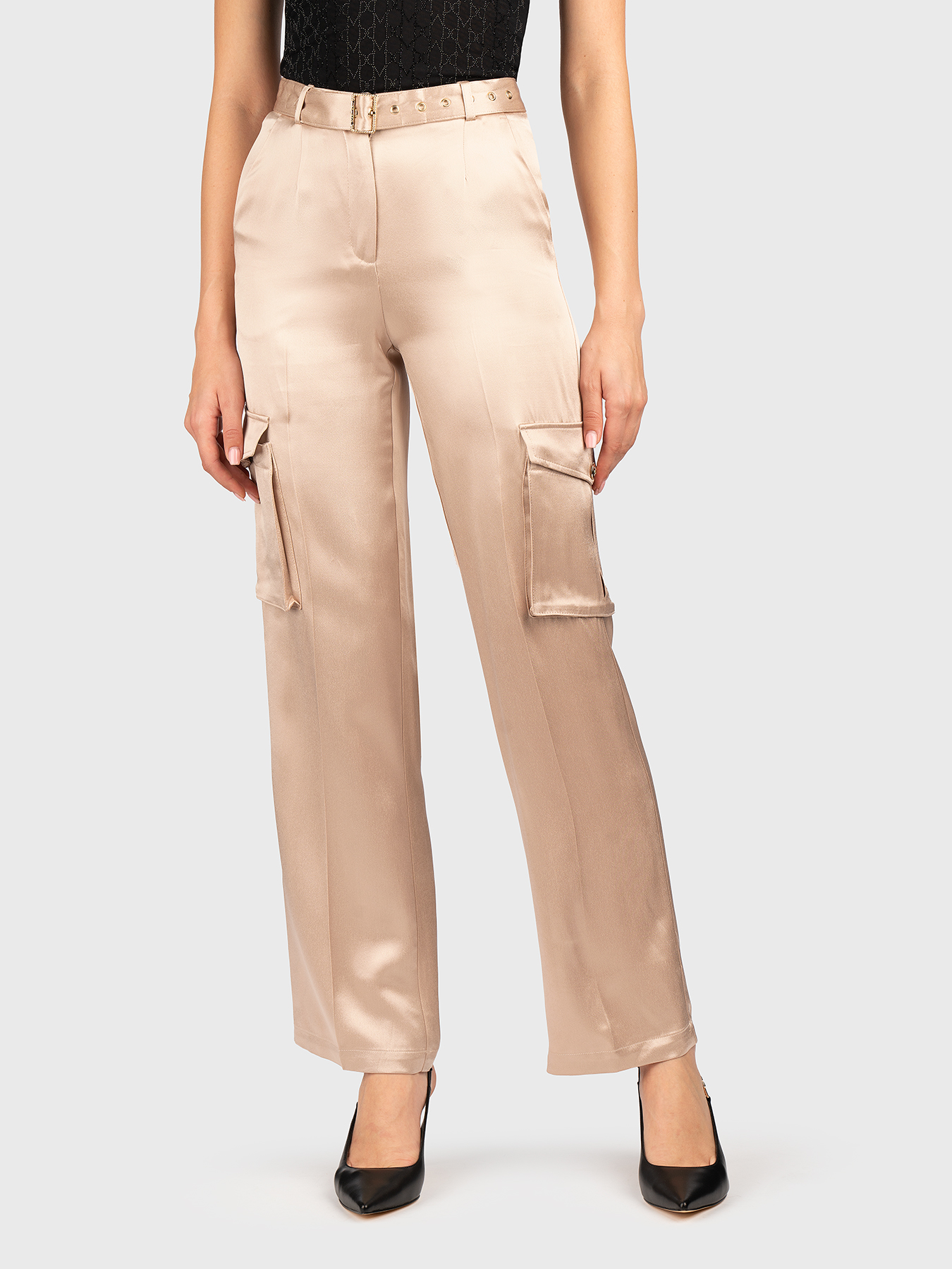 Pantalon Guess By Marciano Taille M - Haute Taille, Coupe Wide-leg, Multicolore, Neuf Avec étiquettes
