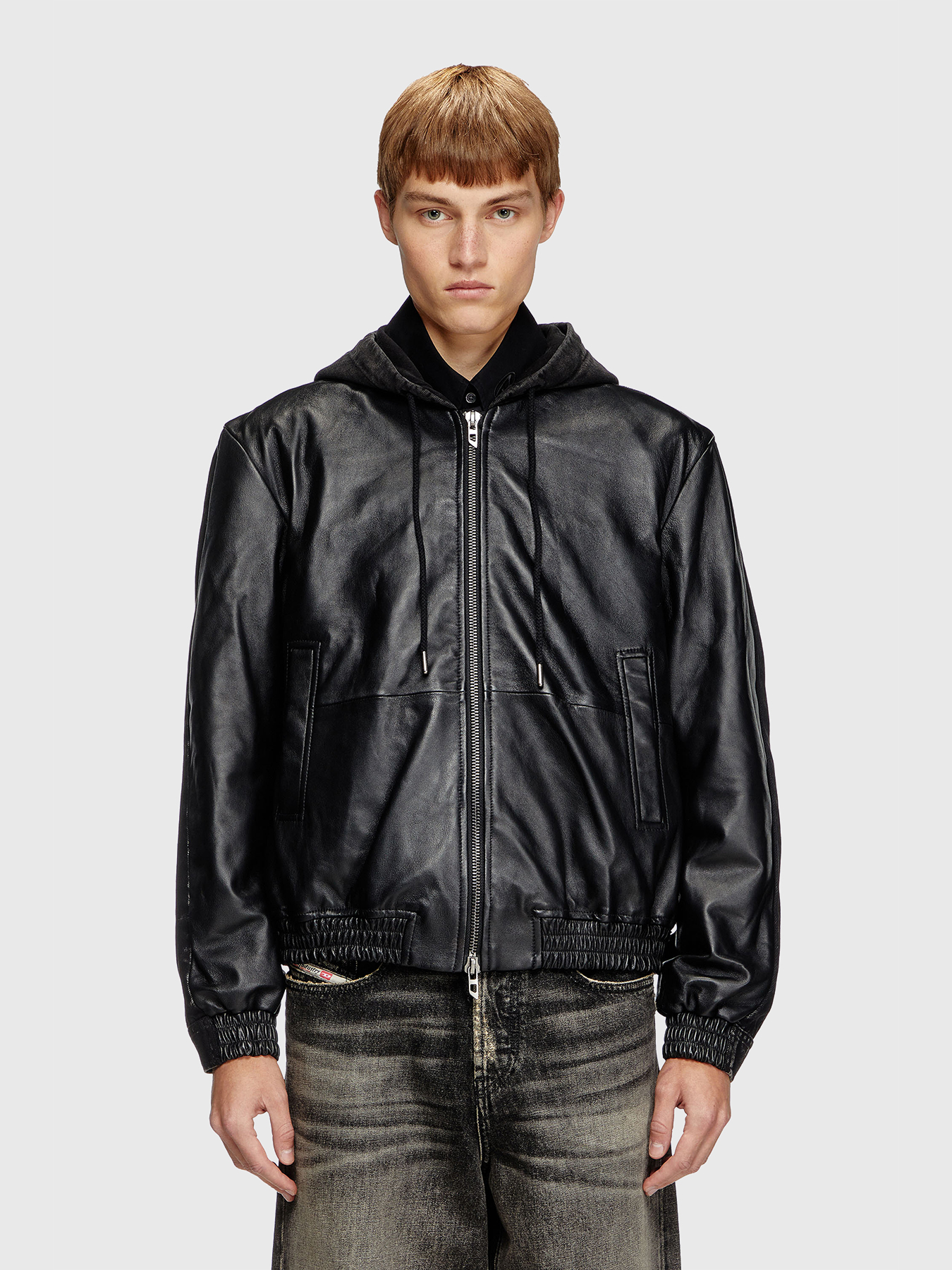 L-OCHS jacket with contrasting textures brand DIESEL