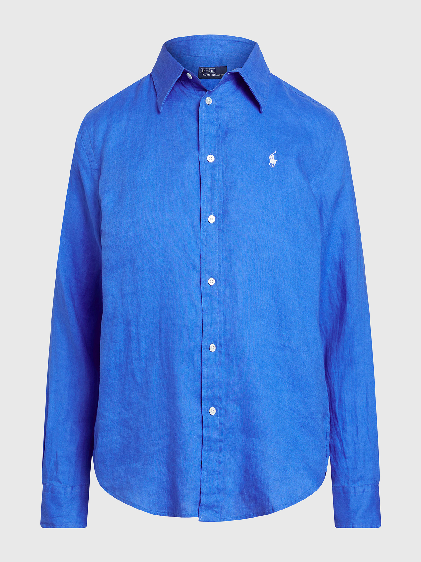 Linen shirt with logo embroidery brand POLO RALPH LAUREN