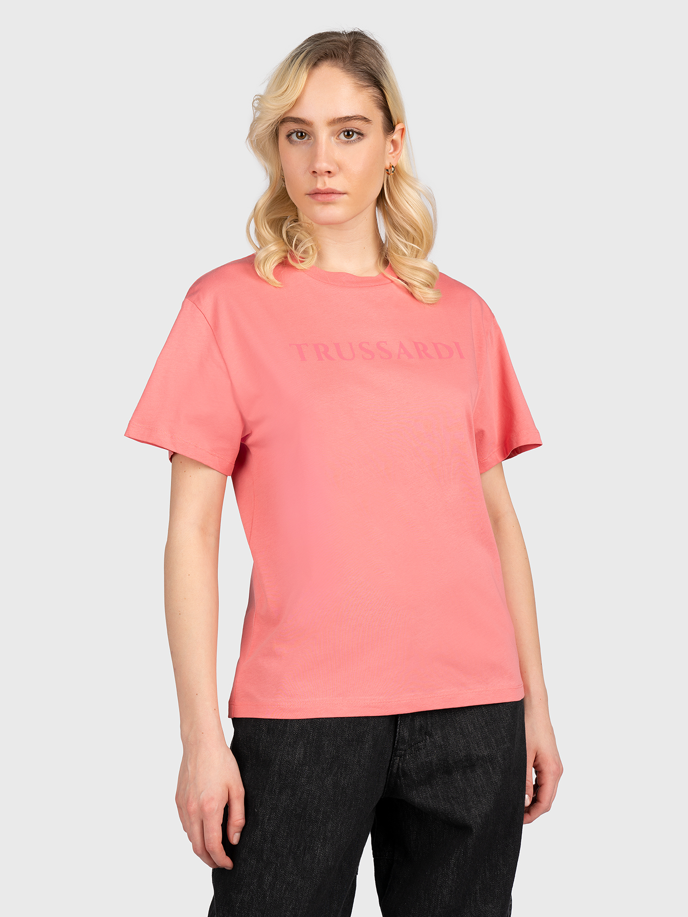 Trussardi Action White Cotton Men T-Shirt
