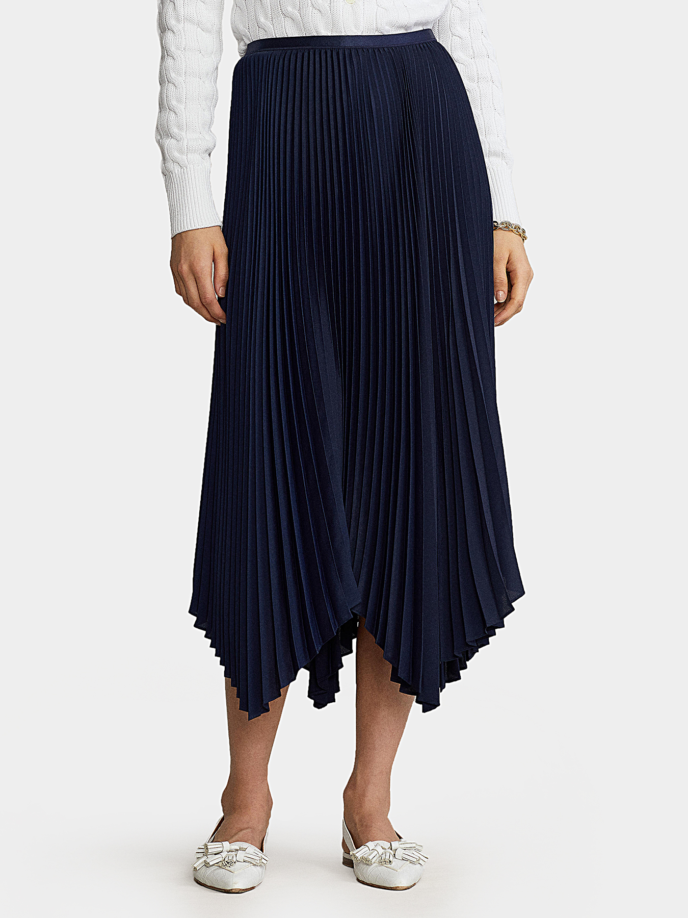 Sporty Asymmetrical Pleat Skirt - Ready to Wear 1A91VU