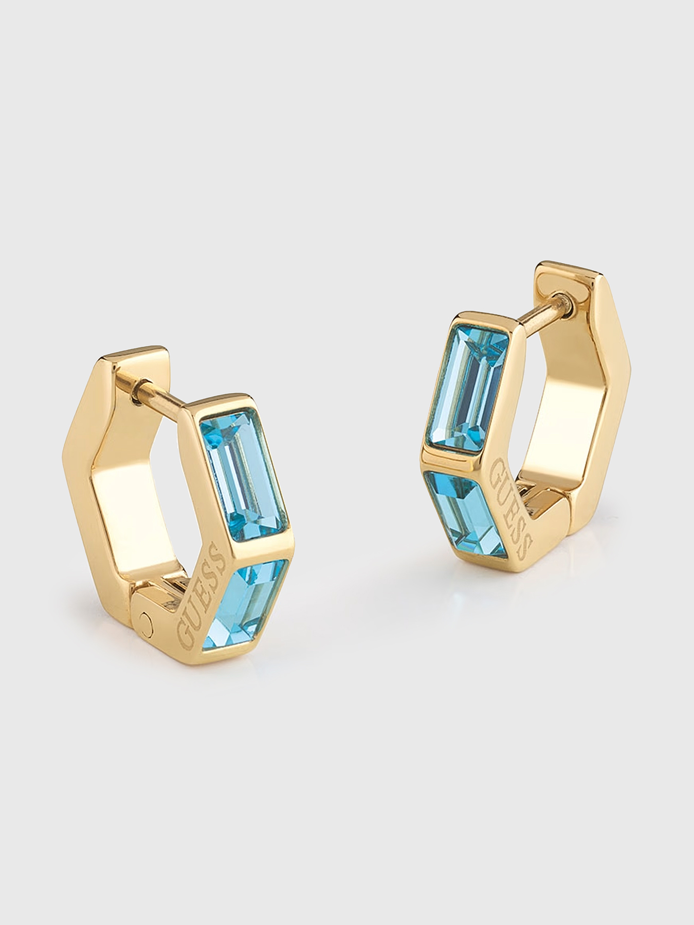 HUGGIES ME earrings with rhinestones brand GUESS —