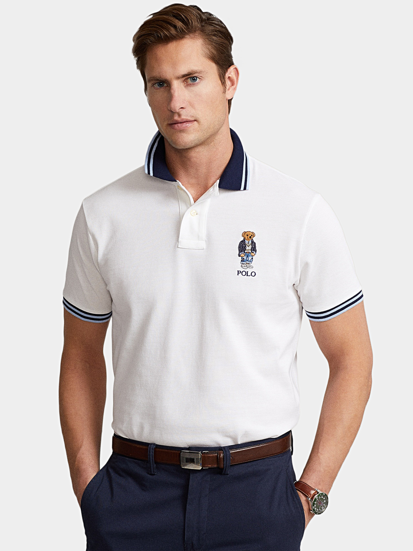Polo shirt with Polo Bear embroidery brand POLO RALPH LAUREN