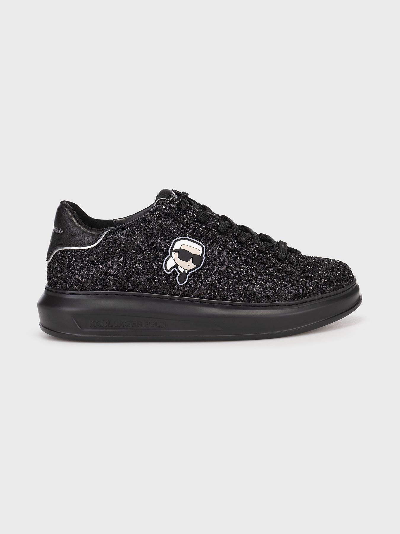Karl Lagerfeld Paris Men\'s Black Logo Glitter Sneakers Karl Lagerfeld Paris Men main image 2