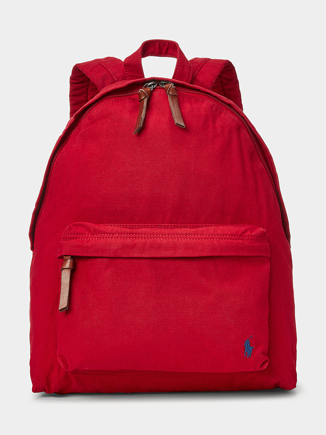 Cotton backpack in red color brand POLO RALPH LAUREN 