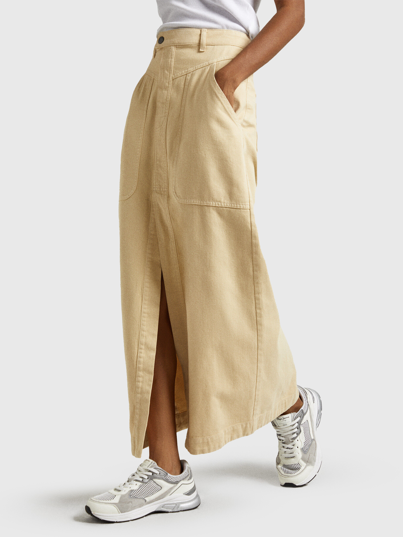 SHELBY maxi skirt with slit brand Pepe Jeans — Globalbrandsstore.com/en