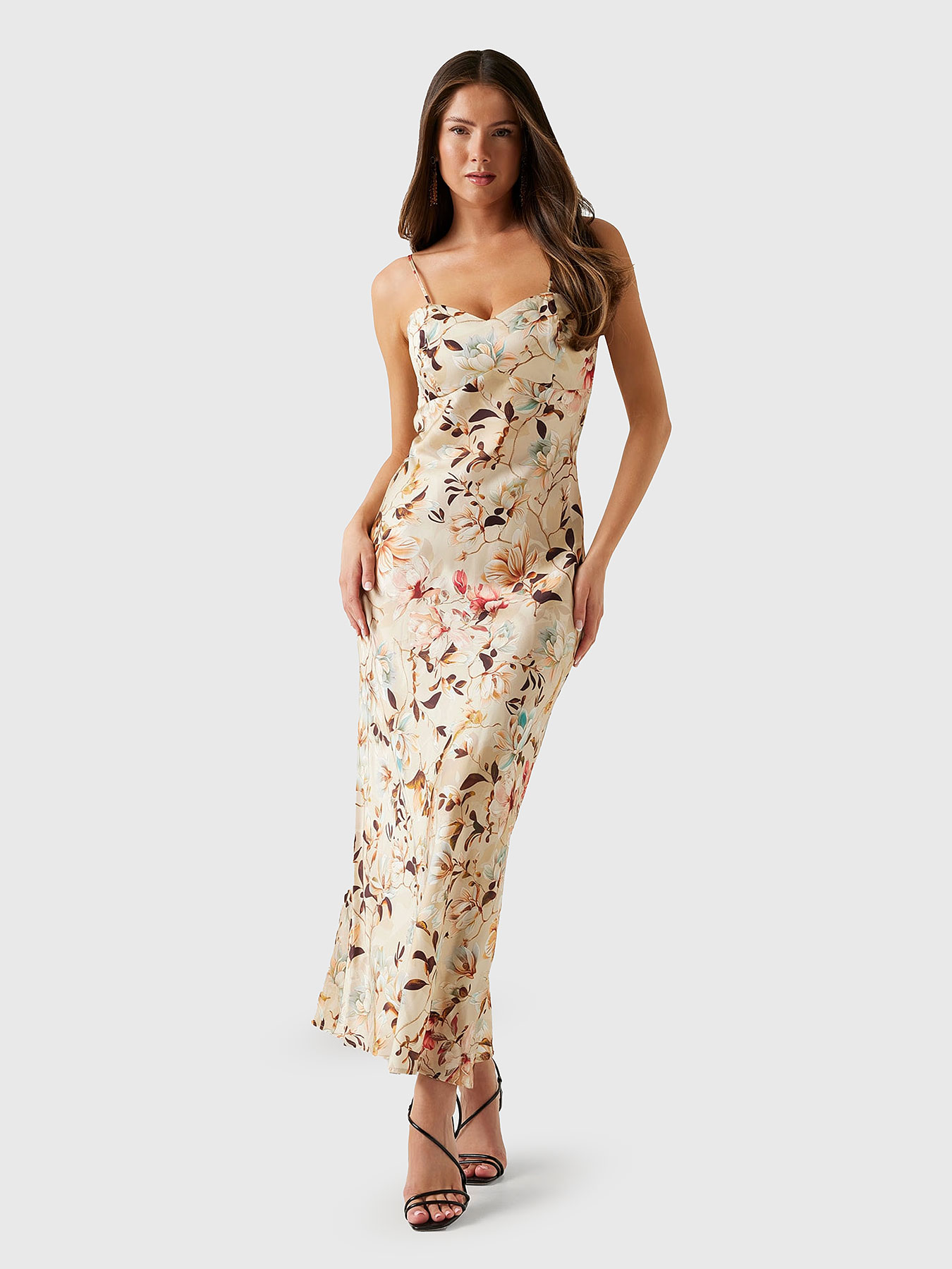 TULLIA maxi dress with floral motifs brand GUESS