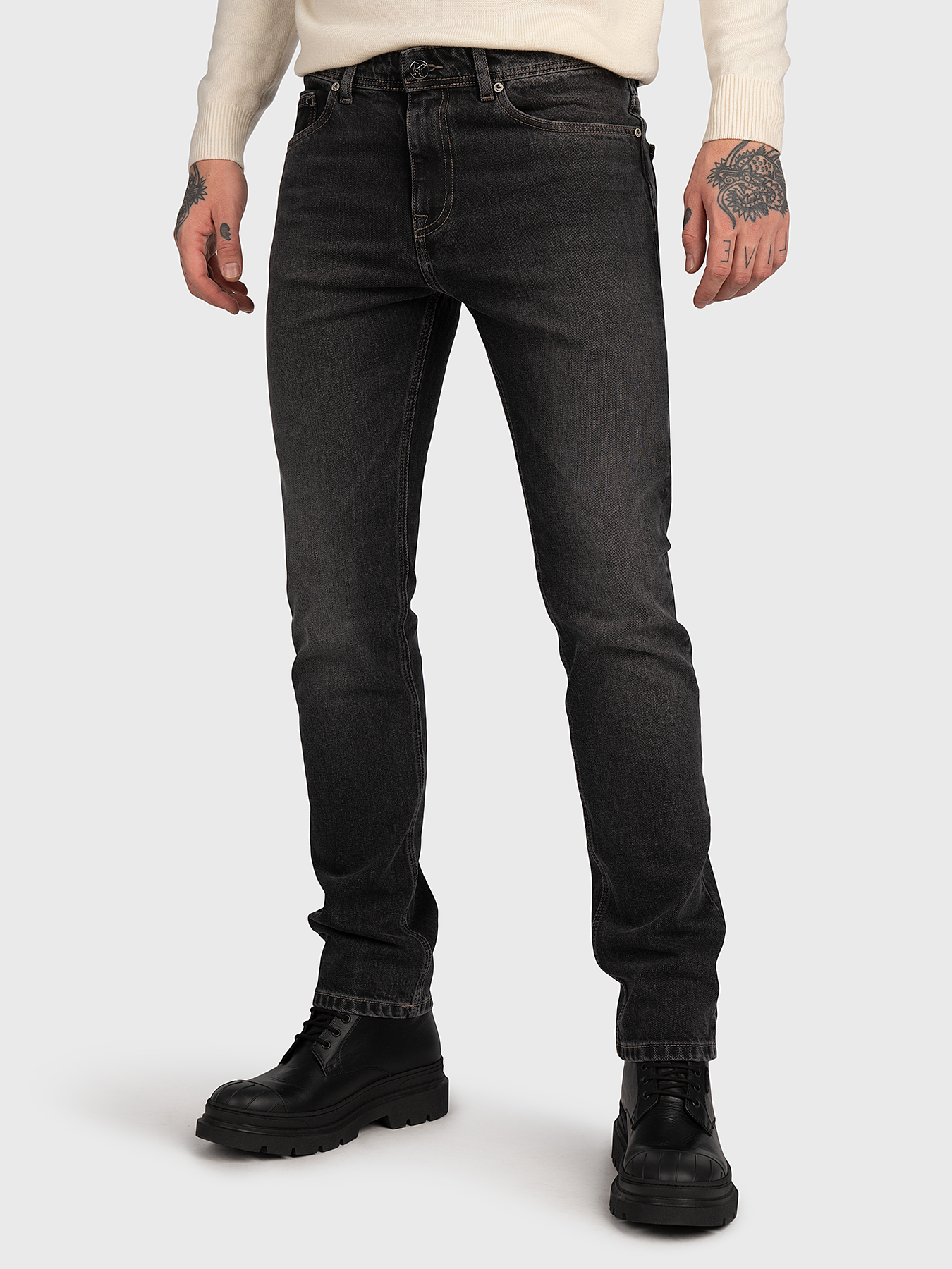 Black jeans with washed effect brand Karl Lagerfeld