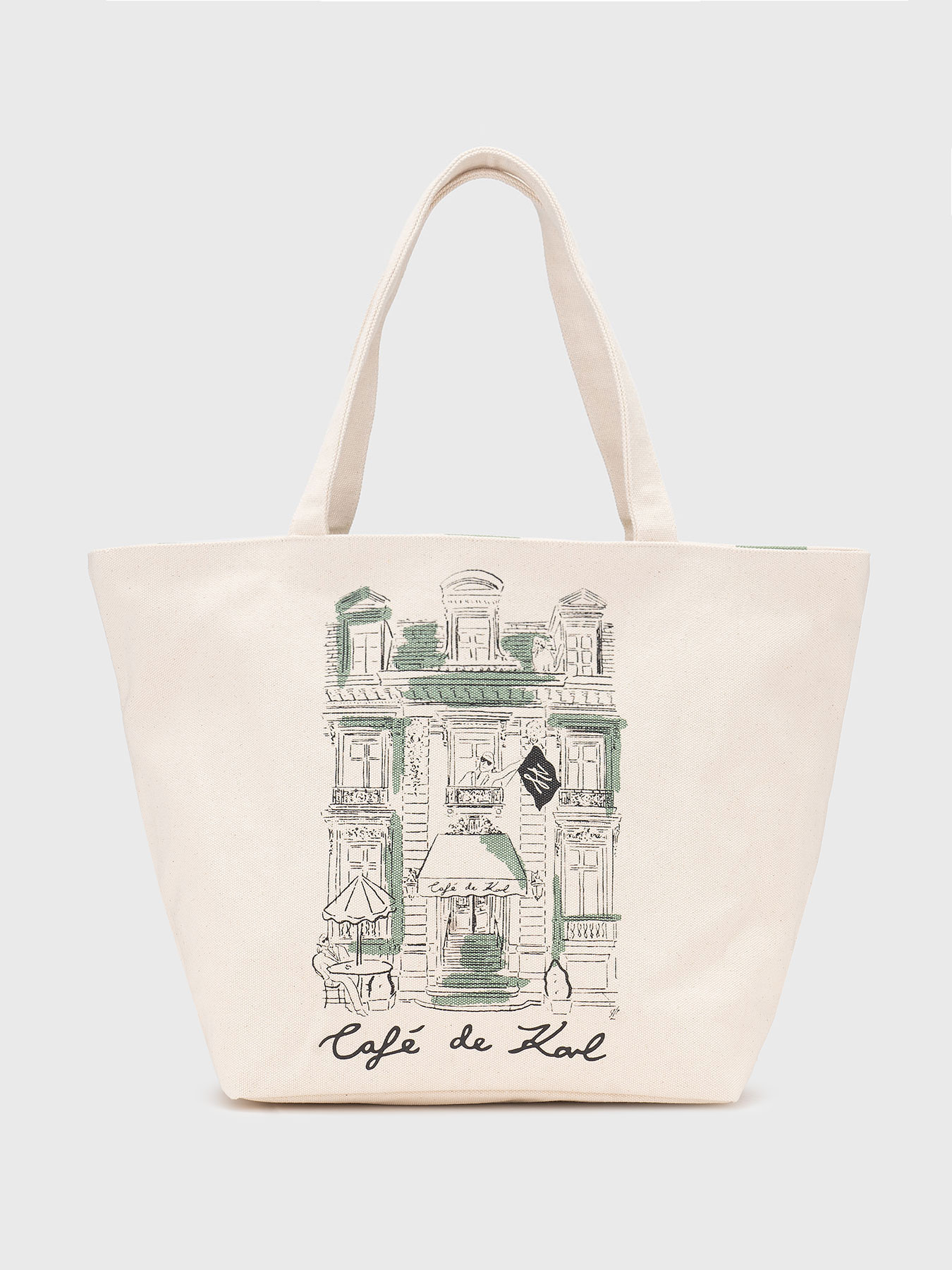Big double faced bag with a print brand Karl Lagerfeld