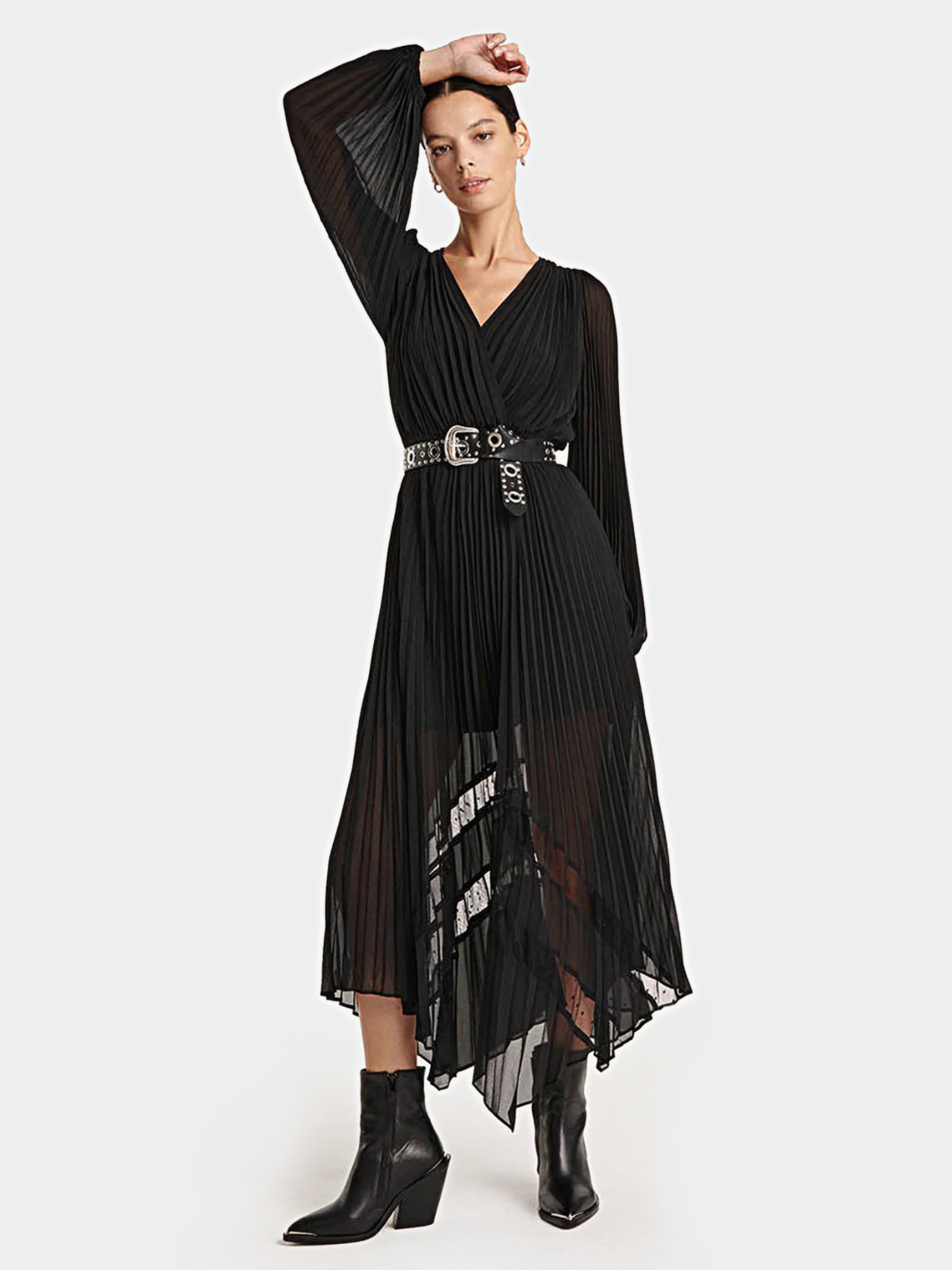 Long pleated dress brand THE KOOPLES — Globalbrandsstore.com/en