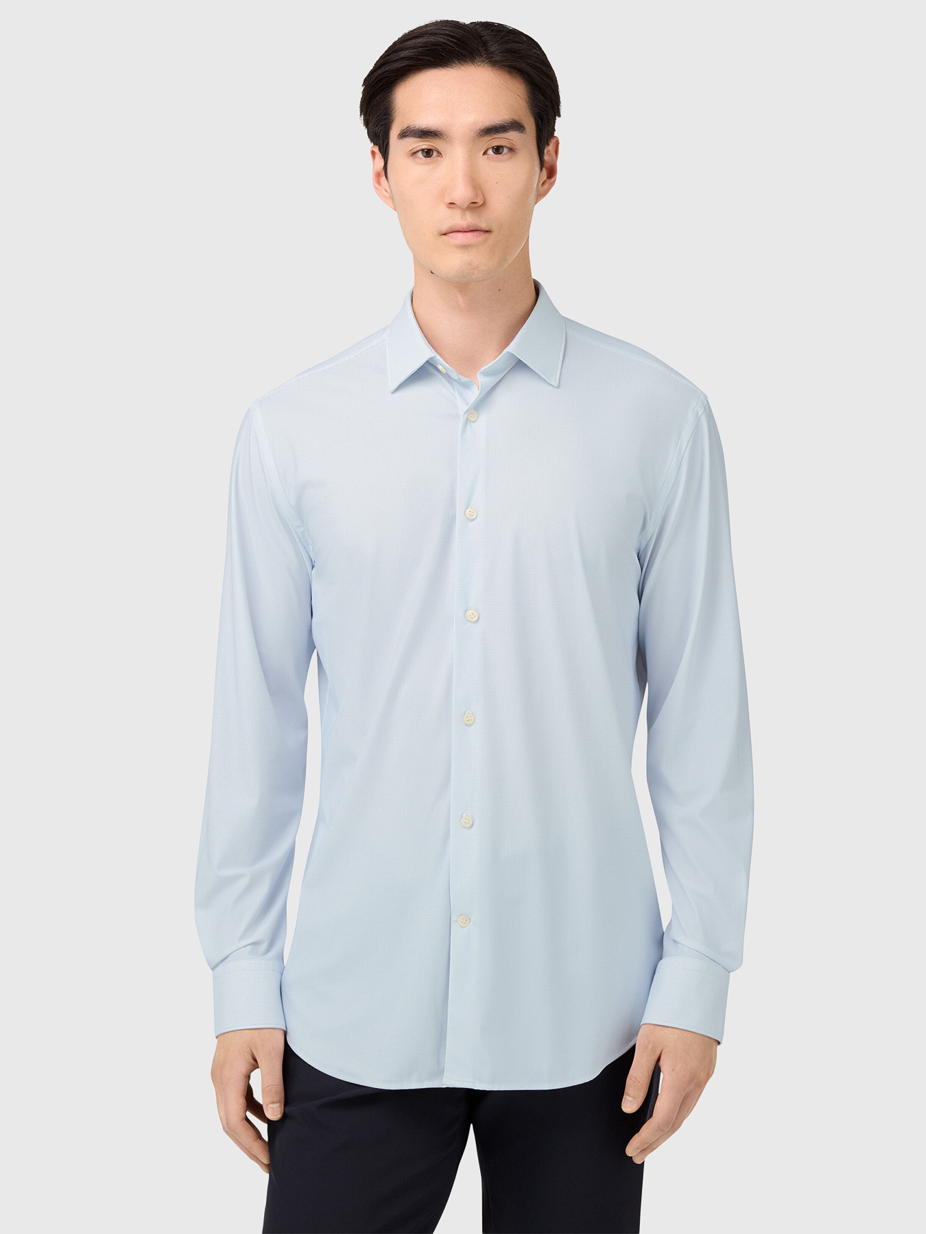 Shirt with microprint brand BOGGI — Globalbrandsstore.com/en