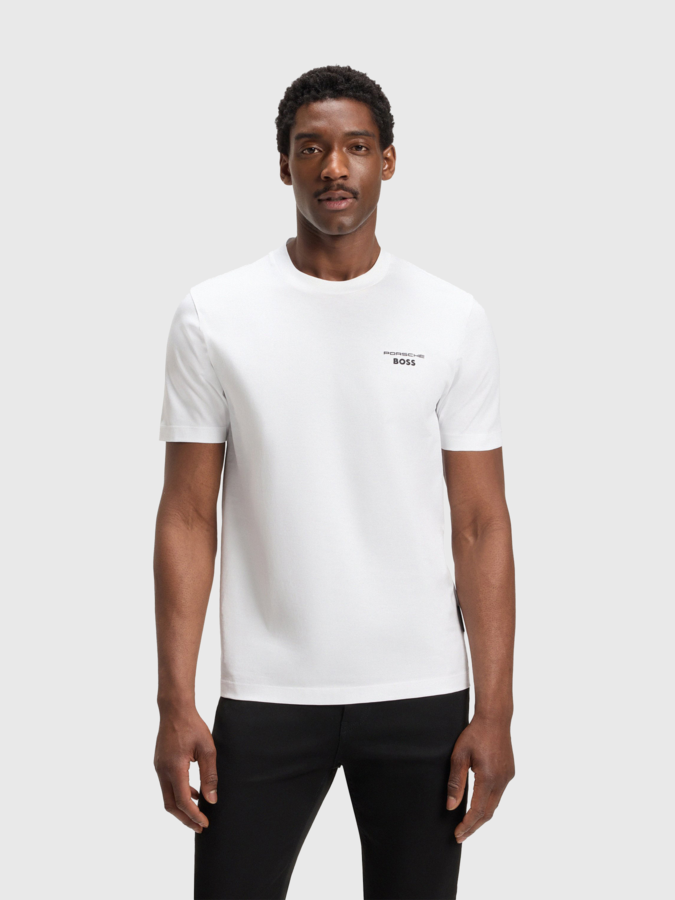 PORSCHE X BOSS cotton T-shirt with accent back brand BOSS