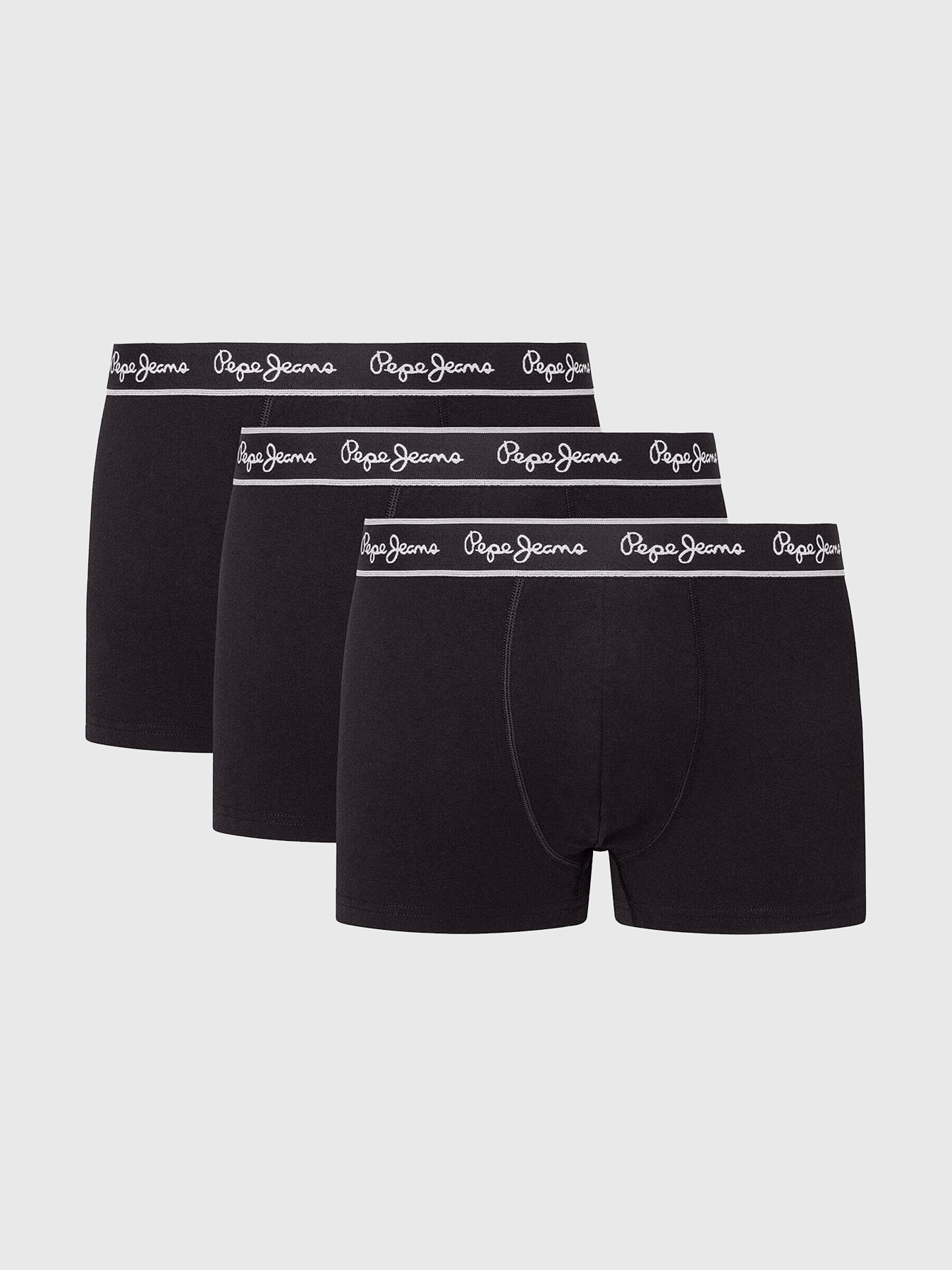 Set of three black boxers brand Pepe Jeans — Globalbrandsstore.com/en