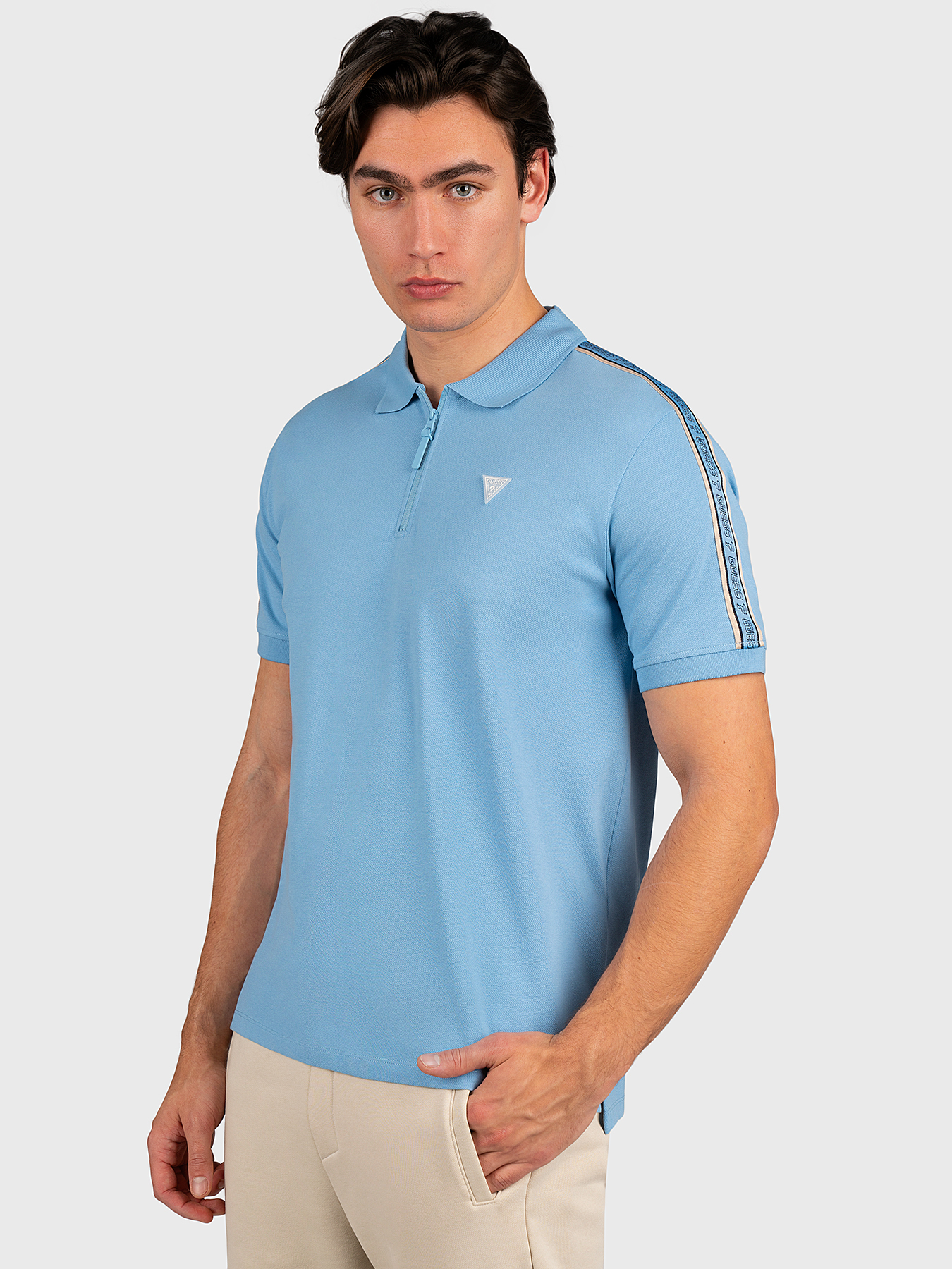 EDMUND polo shirt with zip brand GUESS — Globalbrandsstore