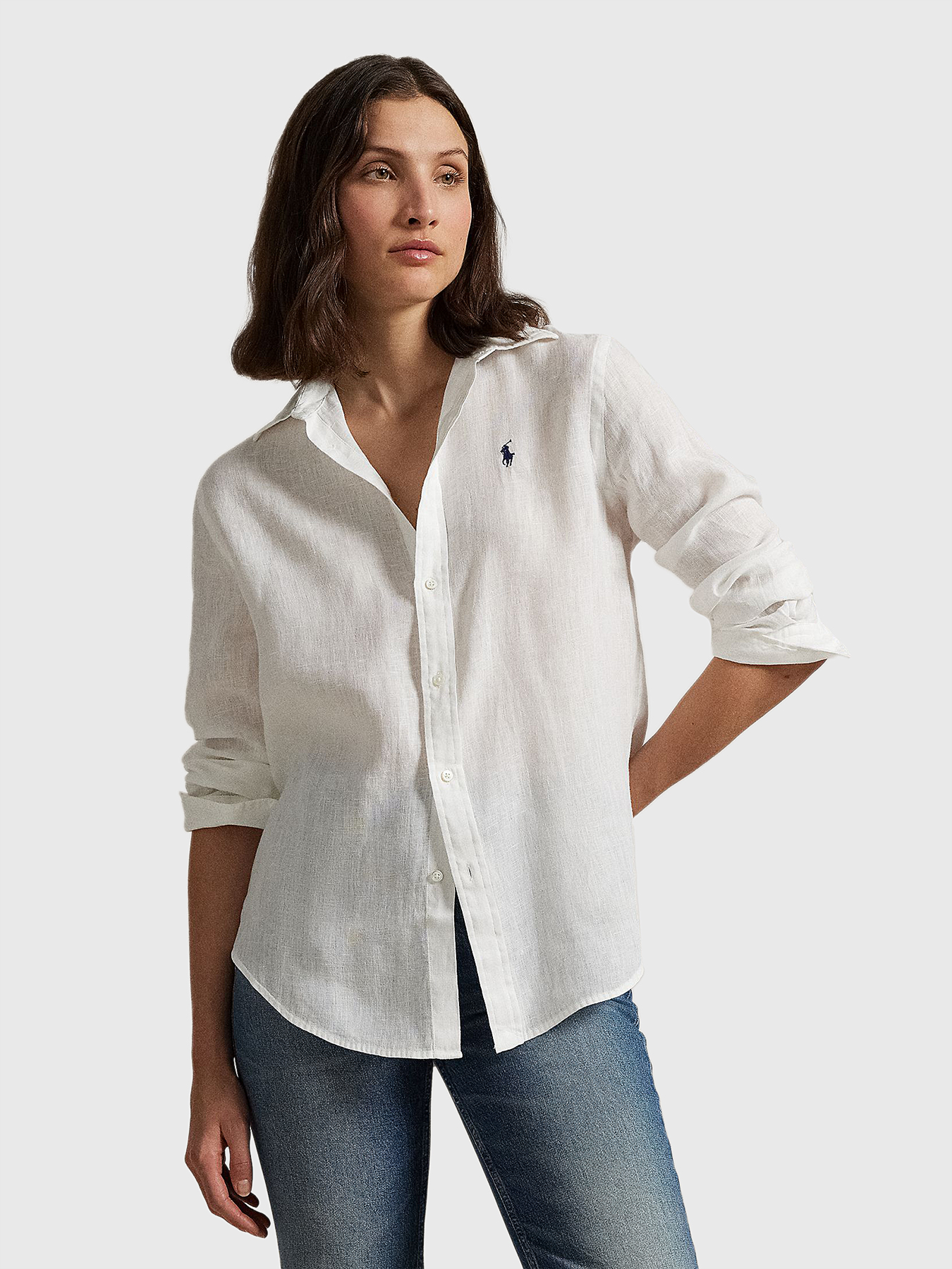 LAURENT LINEN SHIRT - WHITE