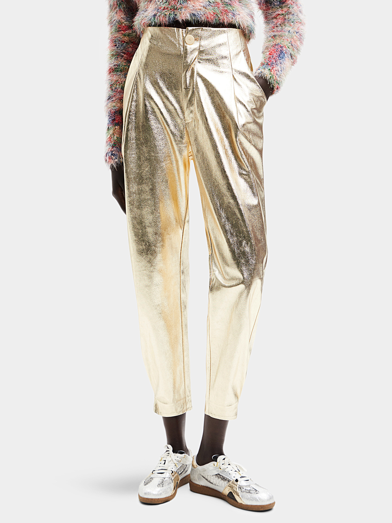 VICENZA trousers in gold color brand DESIGUAL — Globalbrandsstore
