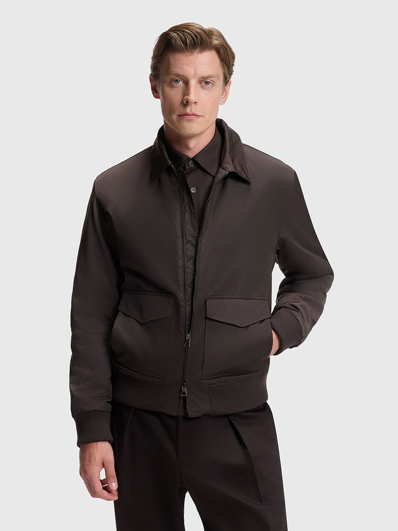 BECKHAM x BOSS padded jacket with classic collar brand BOSS ...