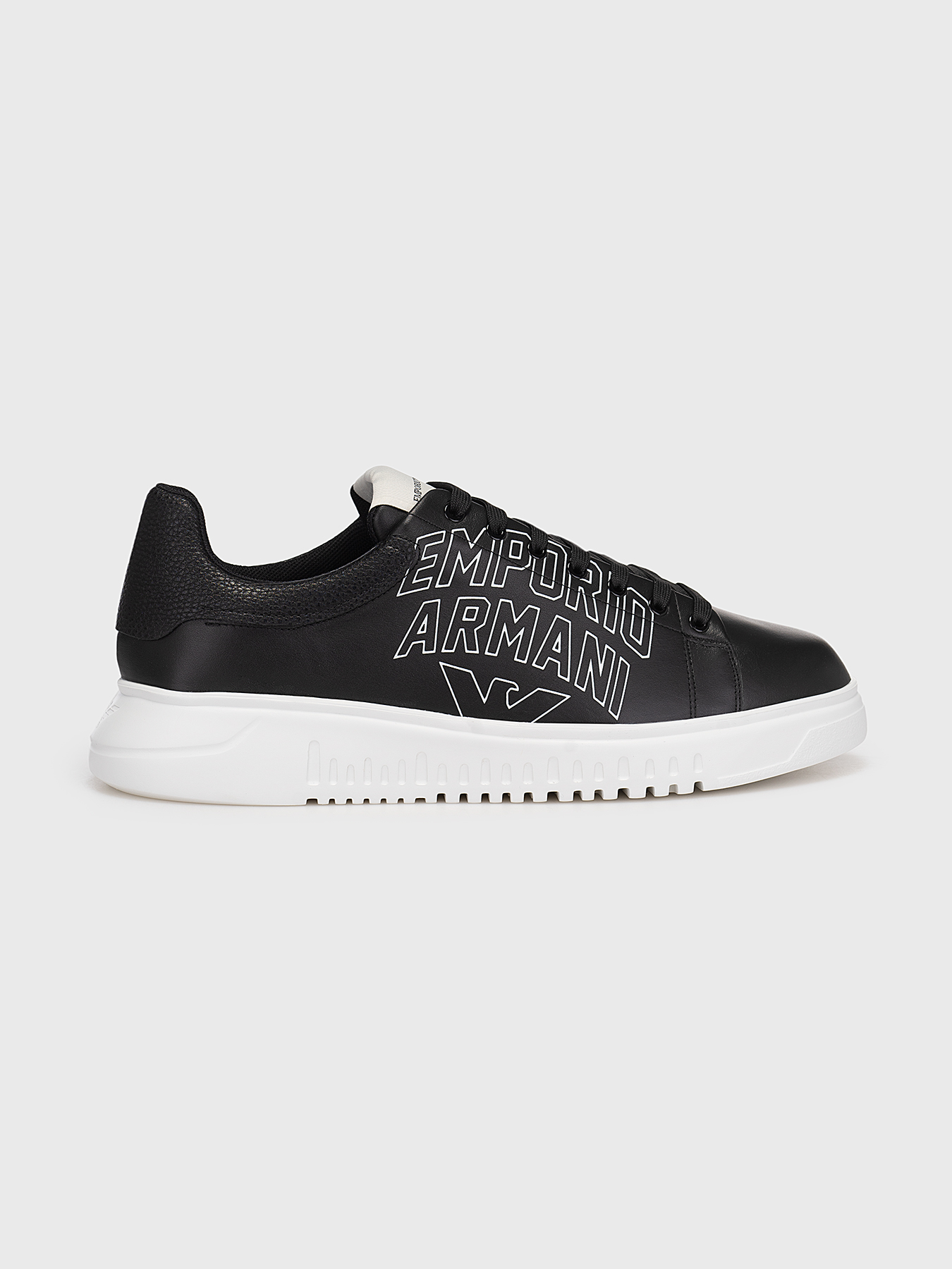 Sports leather shoes with logo print brand EMPORIO ARMANI