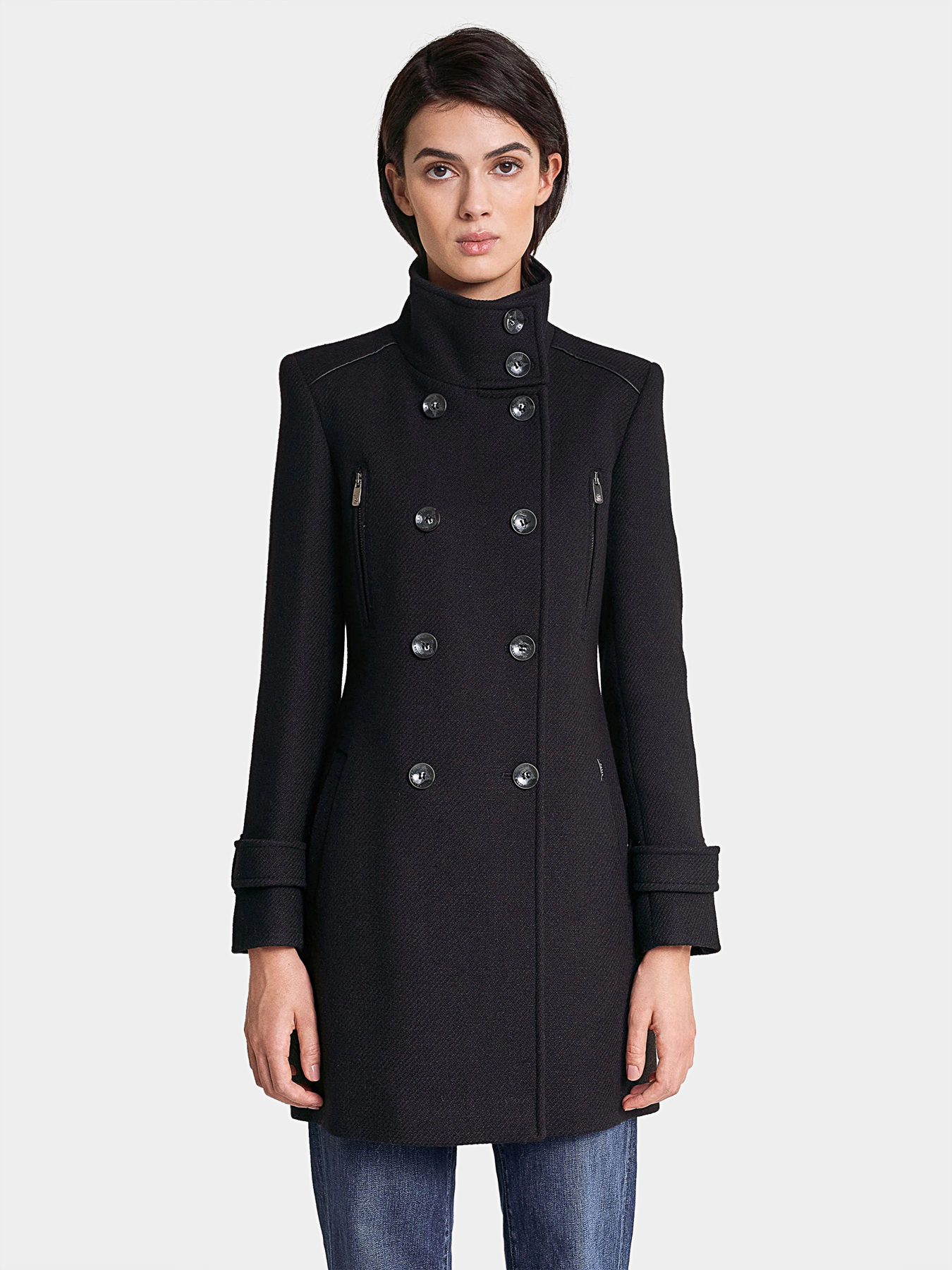 Long duffle coat with detail brand Salsa — Globalbrandsstore