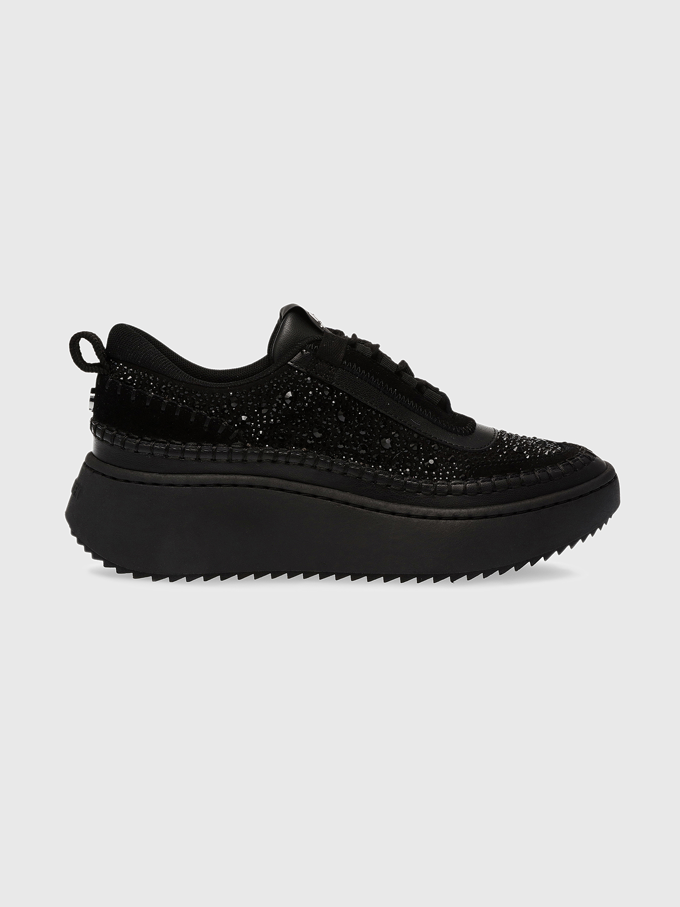 SALE【STEVE MADDEN】GASP-R スタッズ スニーカー GASP Silver Multi Rhinestones Low-Top Lace-Up Sneaker