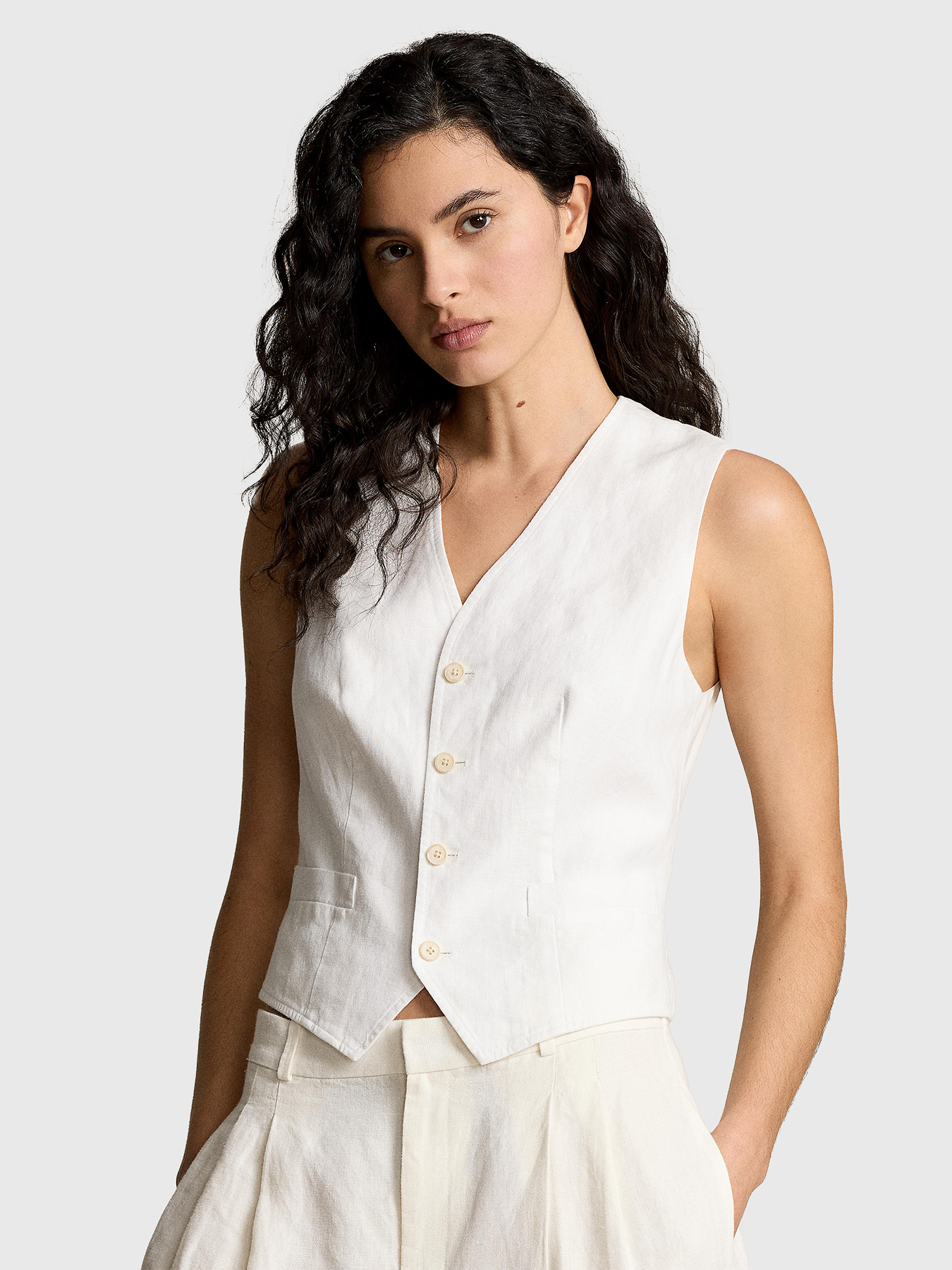 Linen blend vest brand POLO RALPH LAUREN — Globalbrandsstore